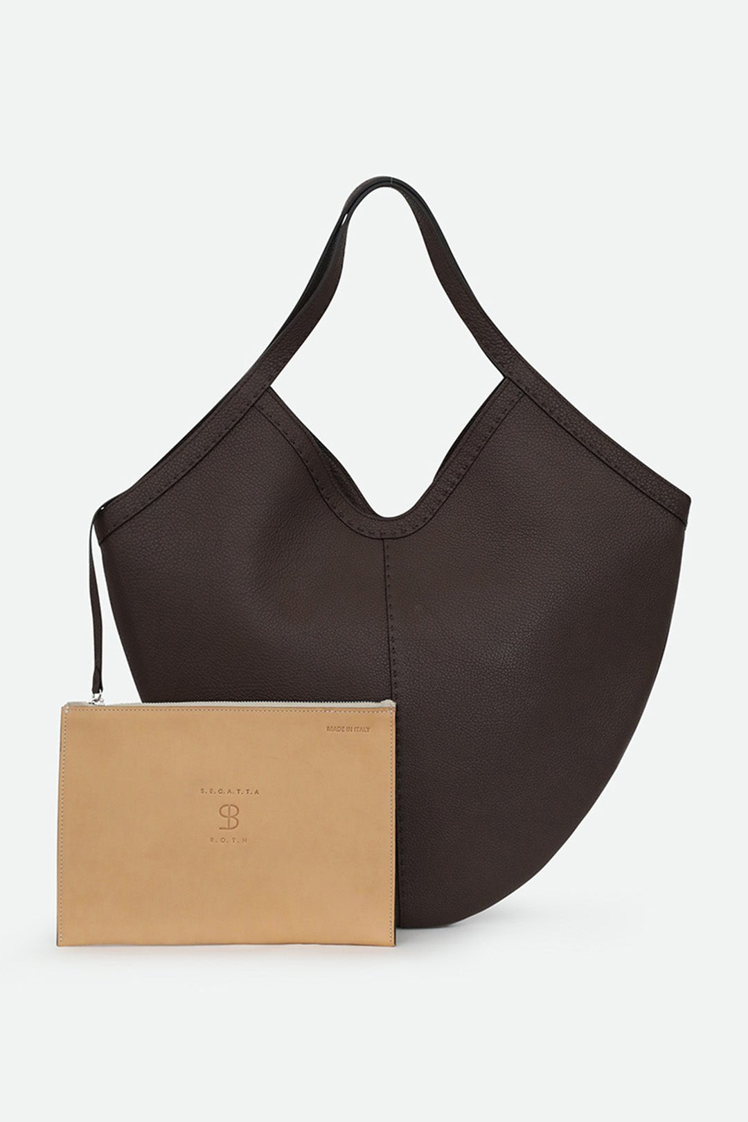 DANTE HOBO BAG IN CHOCOLATE FRENCH CALFSKIN - Jarbo