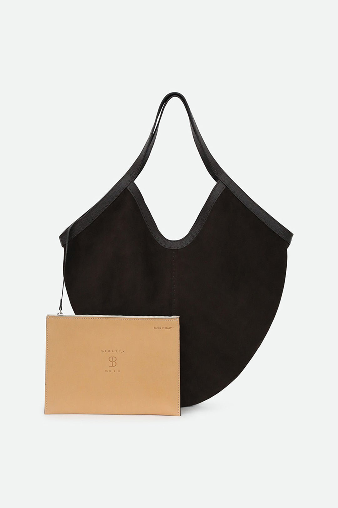 DANTE HOBO BAG IN HAVANA BROWN SUEDE - Jarbo