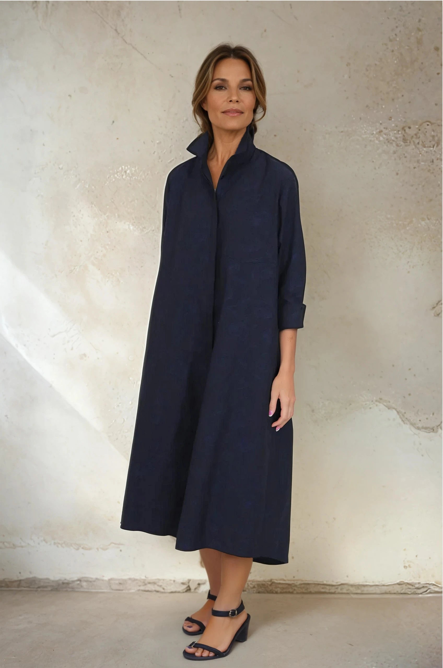 DELPHINE DRESS IN ITALIAN COTTON JACQUARD