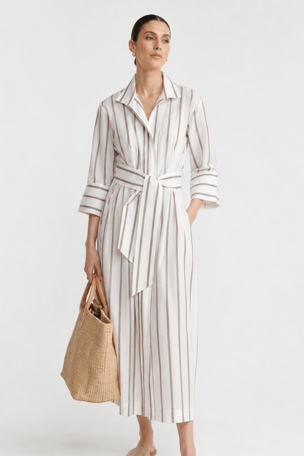 DUNE DRESS IN ITALIAN COTTON JACQUARD - Jarbo