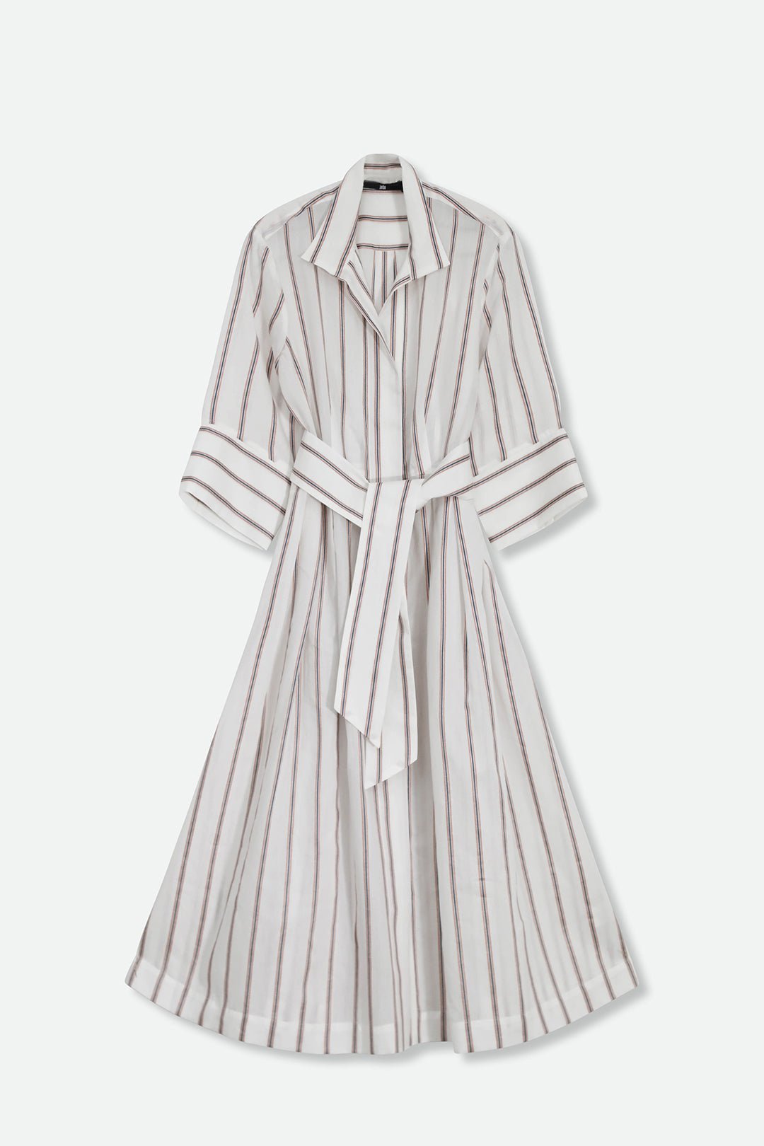 DUNE DRESS IN ITALIAN COTTON JACQUARD STRIPE - Jarbo