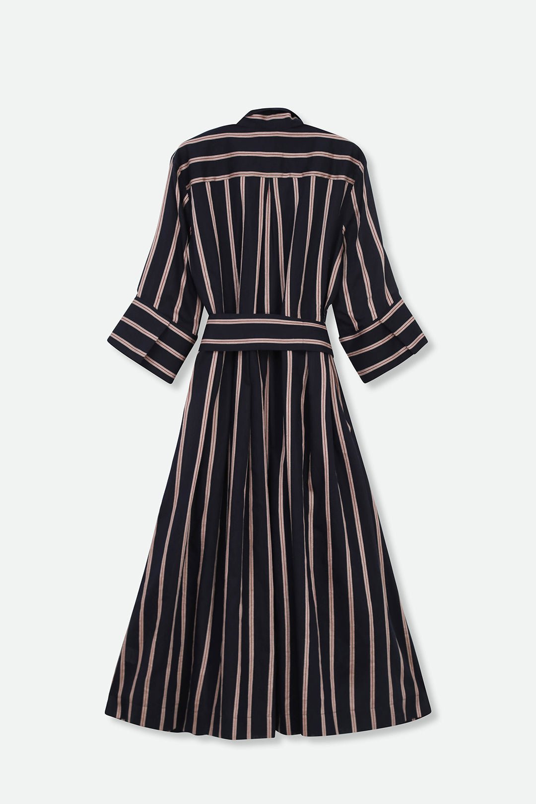 DUNE DRESS IN ITALIAN COTTON JACQUARD STRIPE - Jarbo
