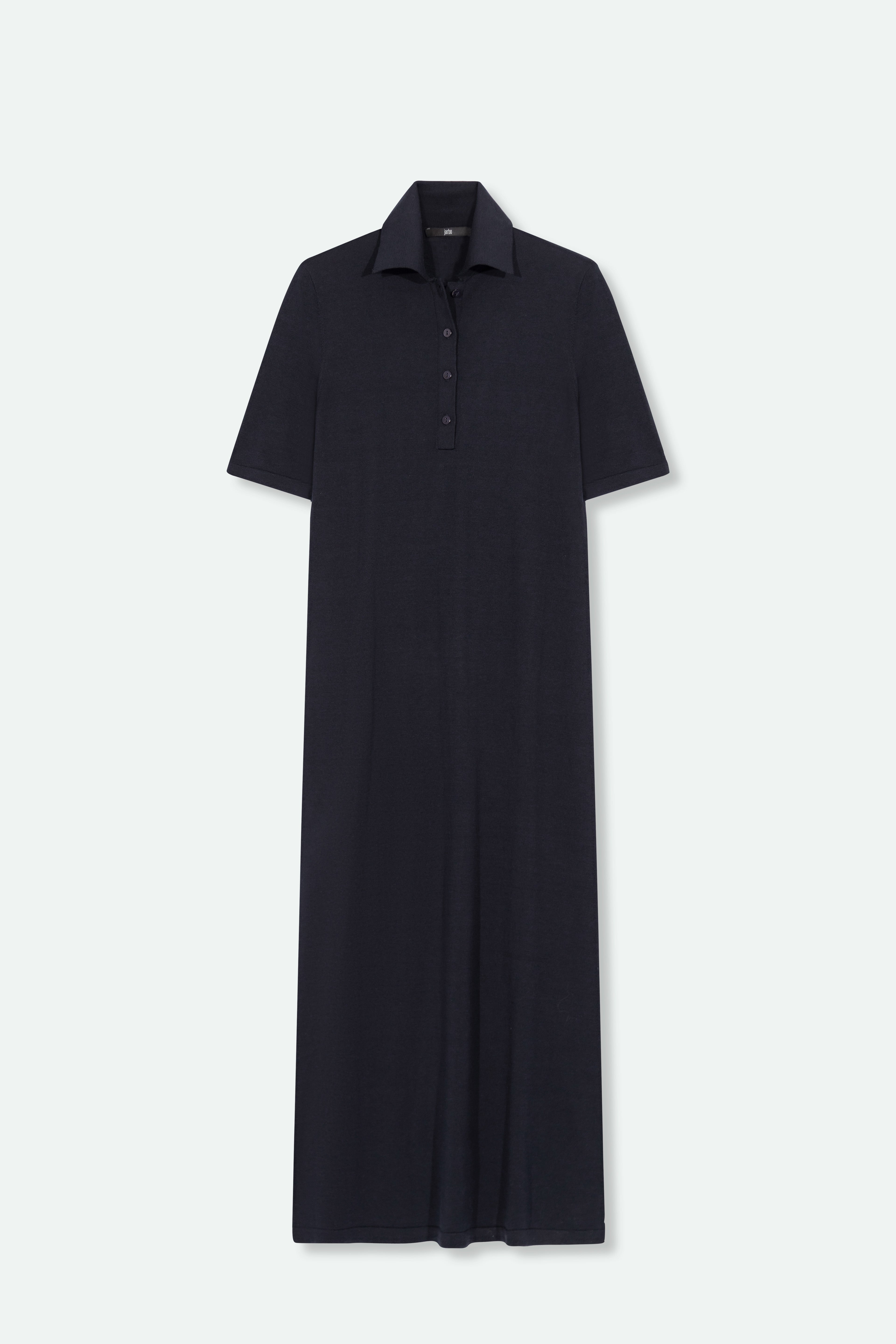 DYLAN POLO DRESS IN FINE GAUGE ITALIAN SILK COTTON - Jarbo