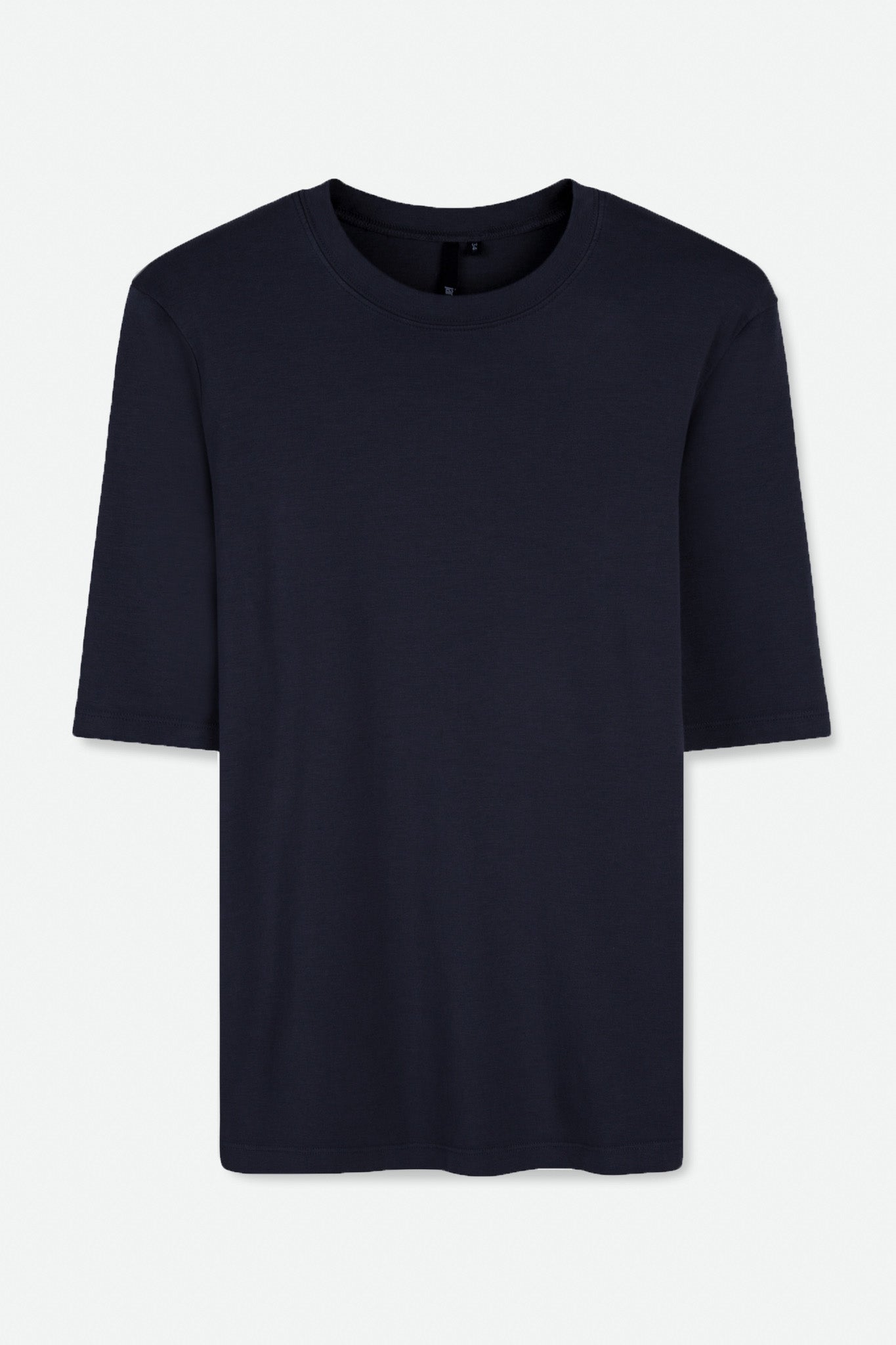 ELBOW SLEEVE CREW IN PIMA COTTON STRETCH