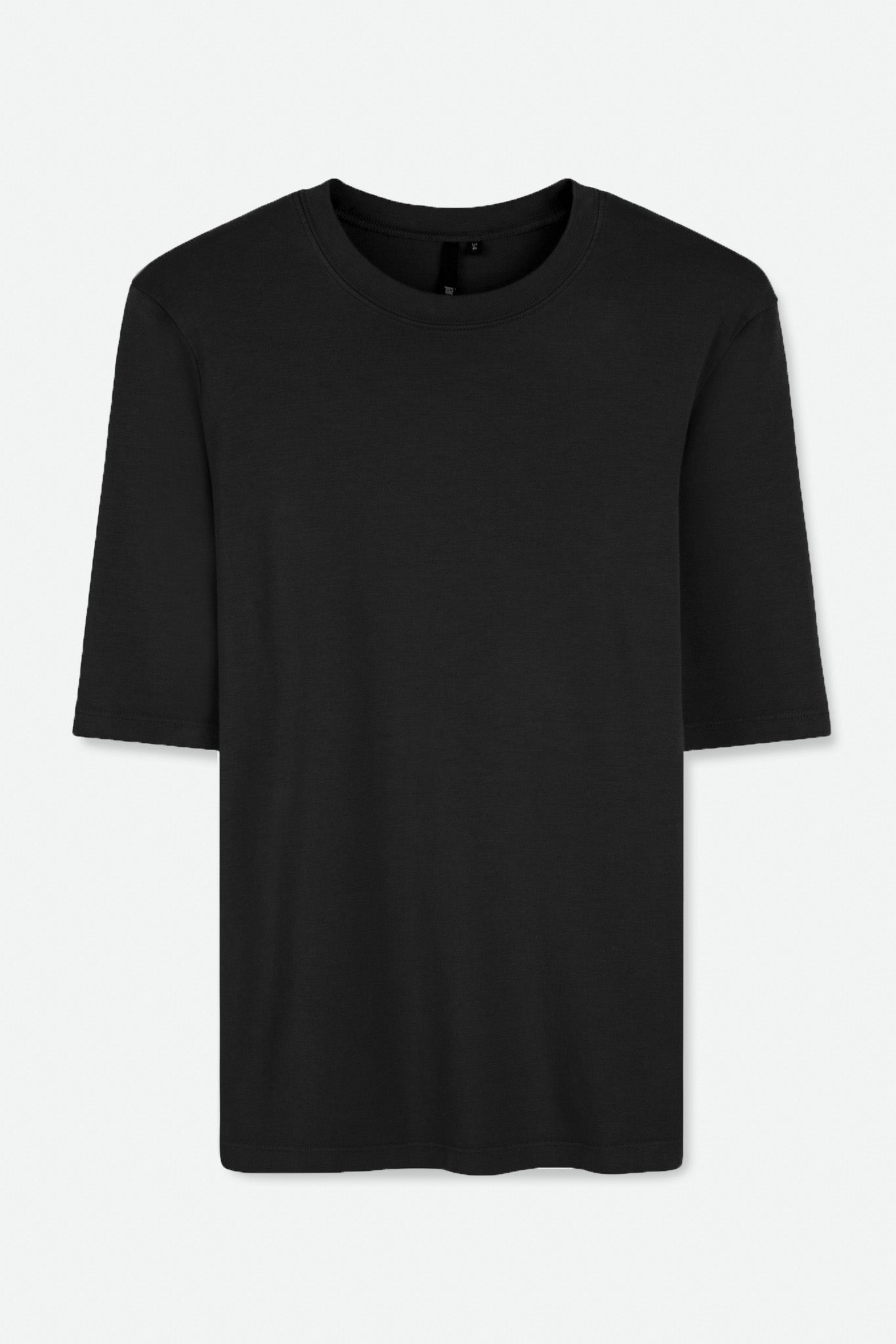 ELBOW SLEEVE CREW IN PIMA COTTON STRETCH