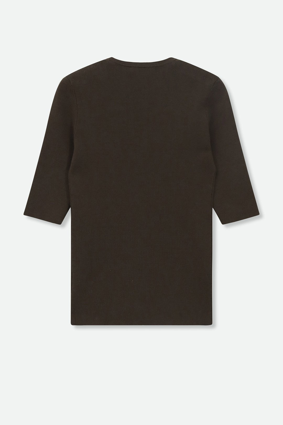 ELBOW SLEEVE V-NECK IN ITALIAN COTTON KNIT - Jarbo