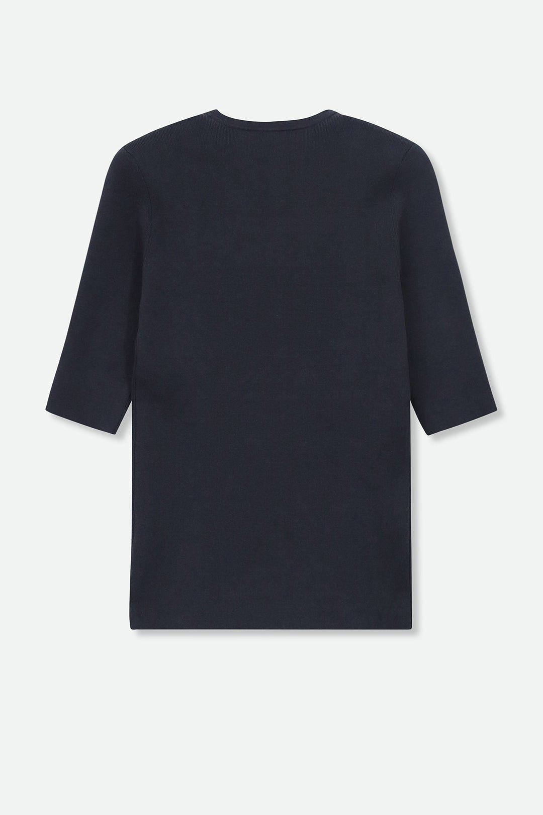 ELBOW SLEEVE V-NECK IN ITALIAN COTTON KNIT - Jarbo