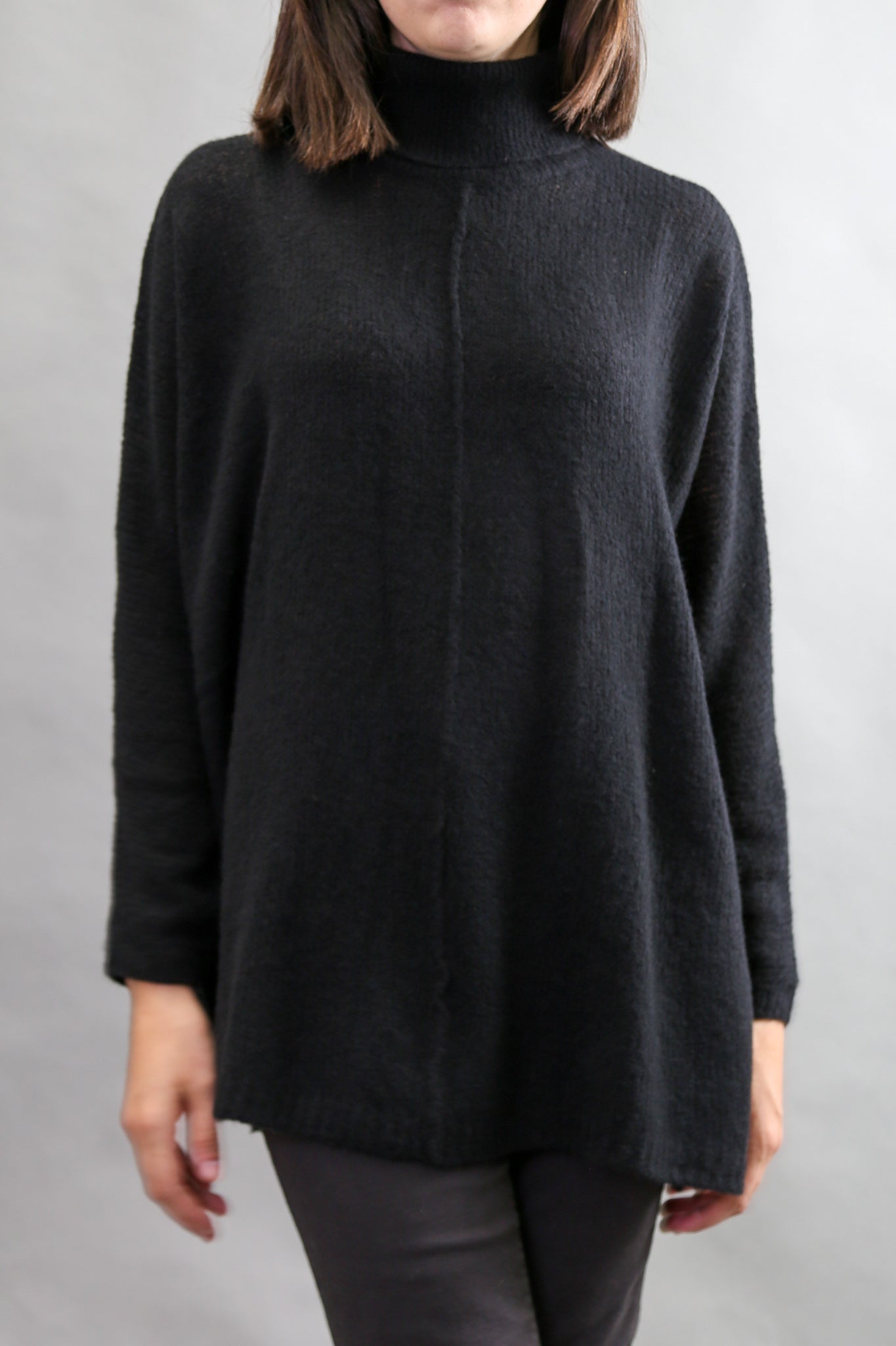 ELENA ONE-SIZE TURTLENECK PONCHO IN CASHMERE