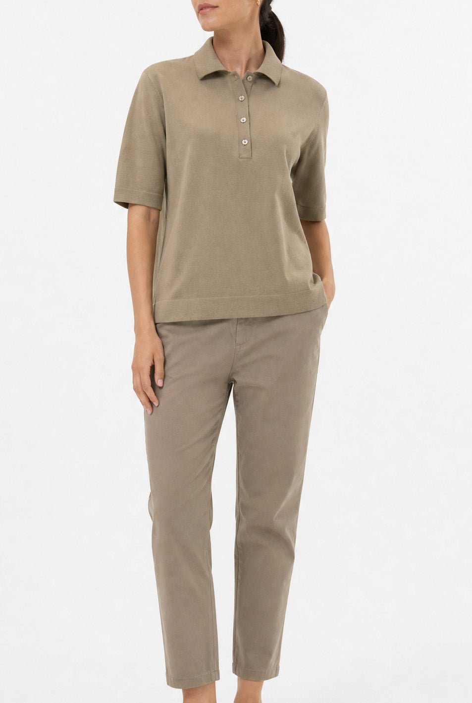 ELLIS POLO SHIRT IN FINE GAUGE ITALIAN SILK COTTON - Jarbo