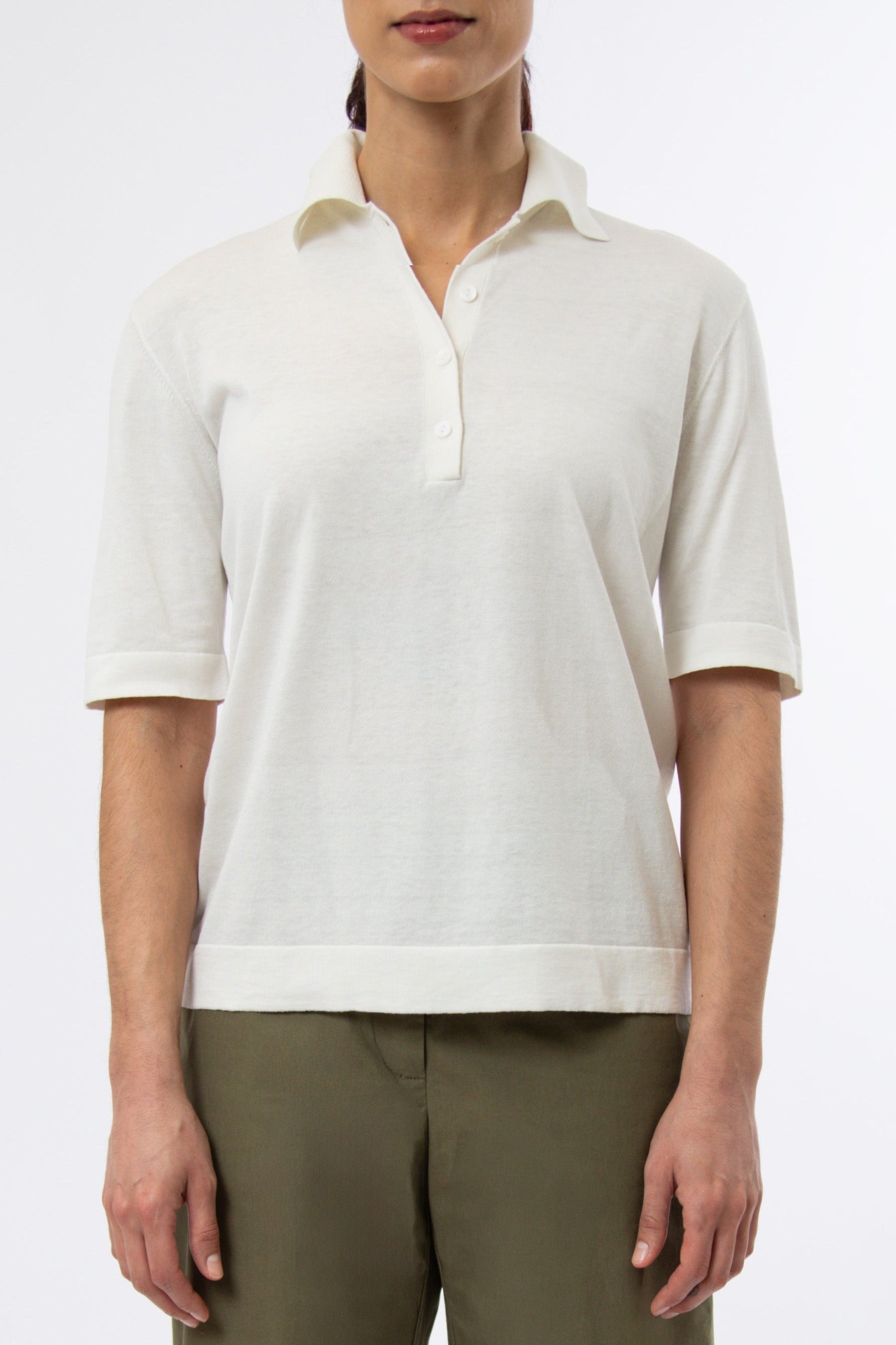 ELLIS POLO SHIRT IN FINE GAUGE ITALIAN SILK COTTON - Jarbo