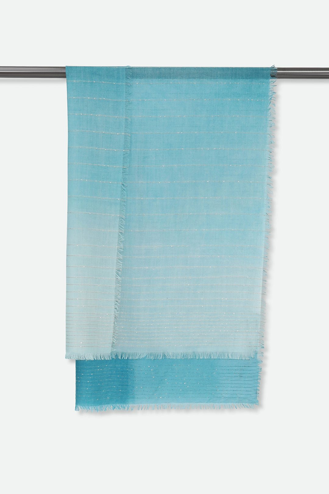 EMBELLISHED TEAL ITALIAN CASHMERE SCARF - Jarbo