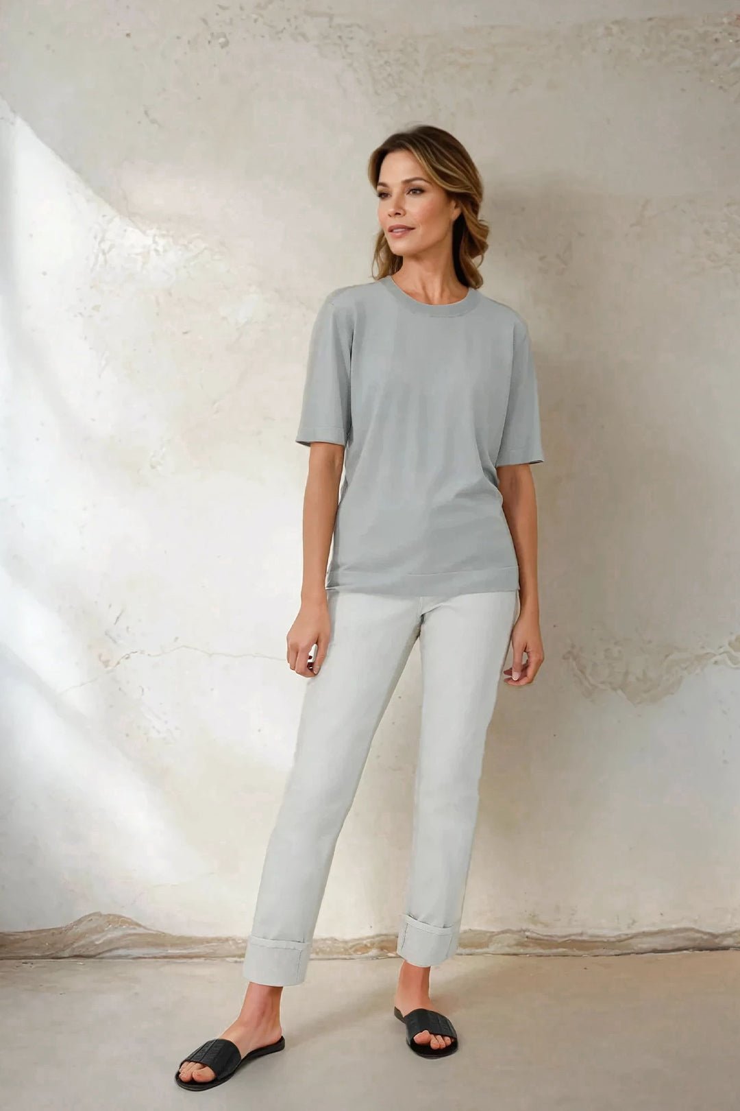 FIVE POCKET GARMENT DYE IN STRETCH DENIM - Jarbo