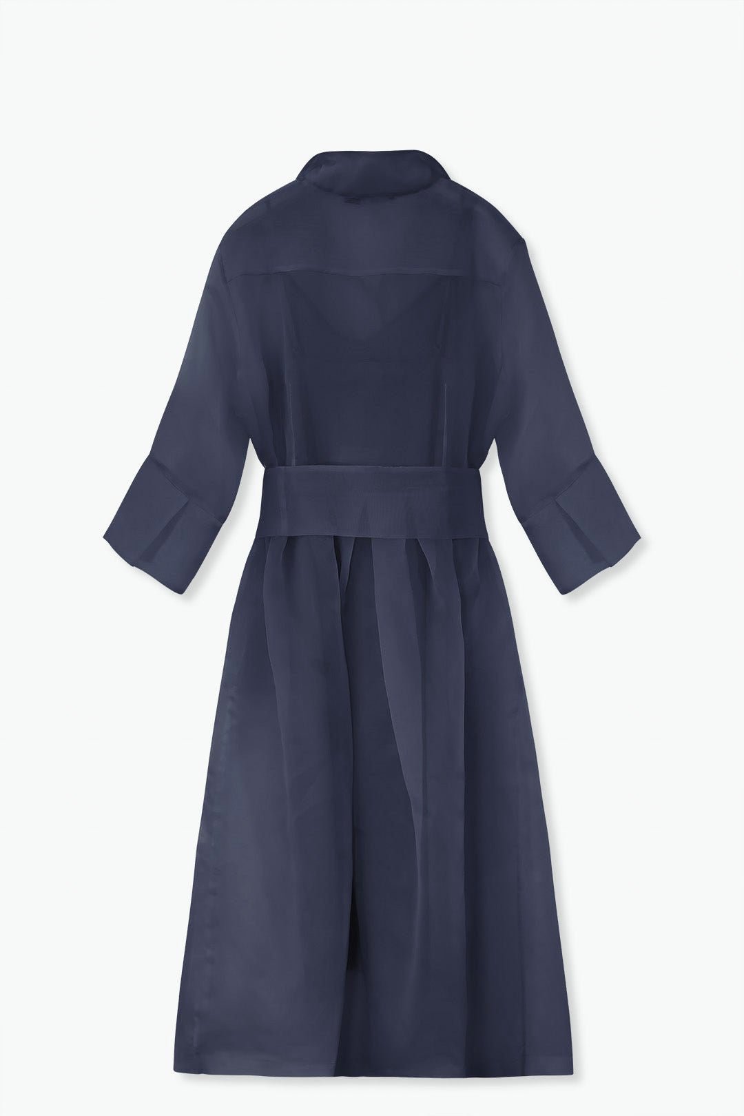 GABRIELLE DRESS IN SILK ORGANZA NAVY - Jarbo