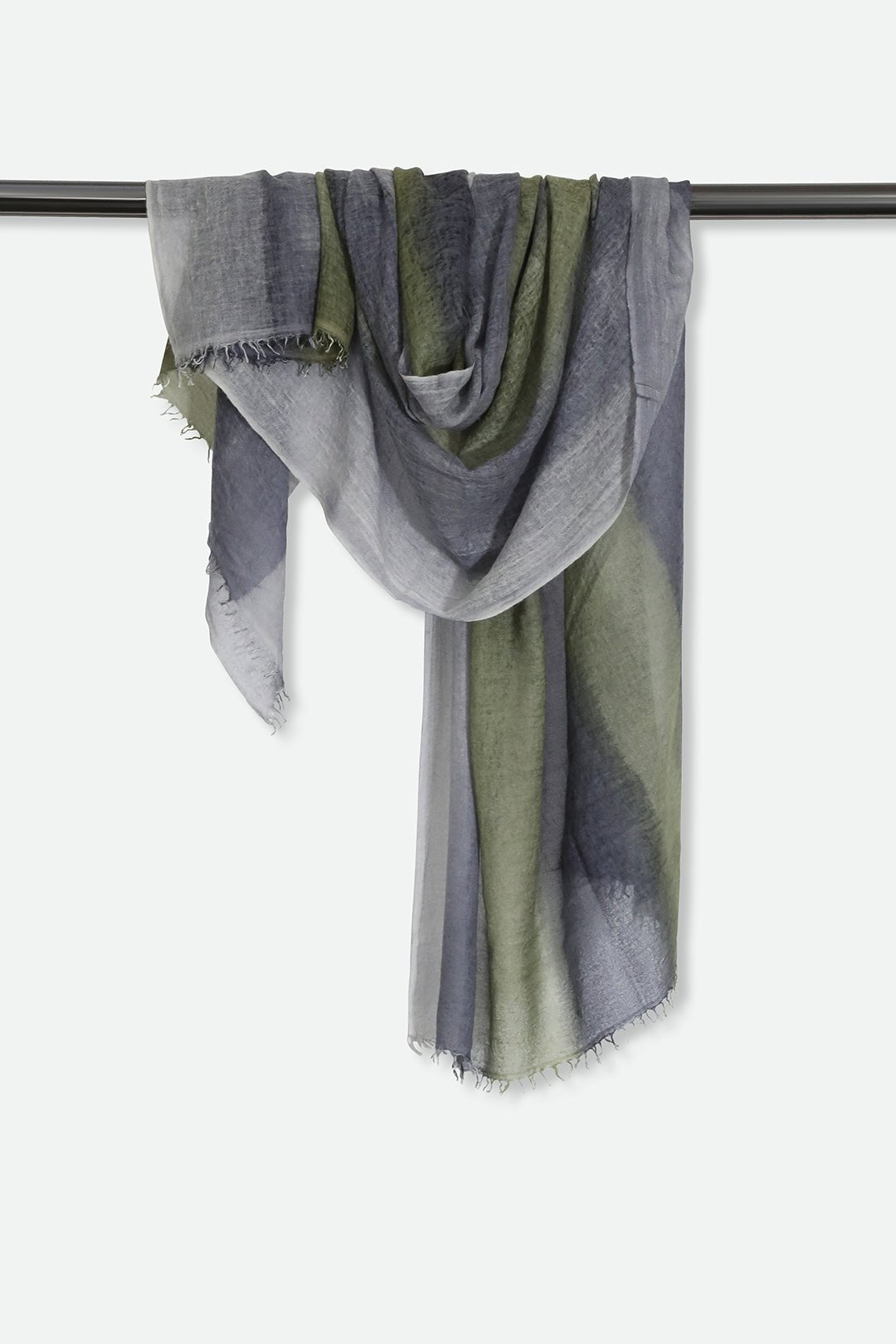 GRIGIO BANDA SCARF IN HAND DYED CASHMERE - Jarbo