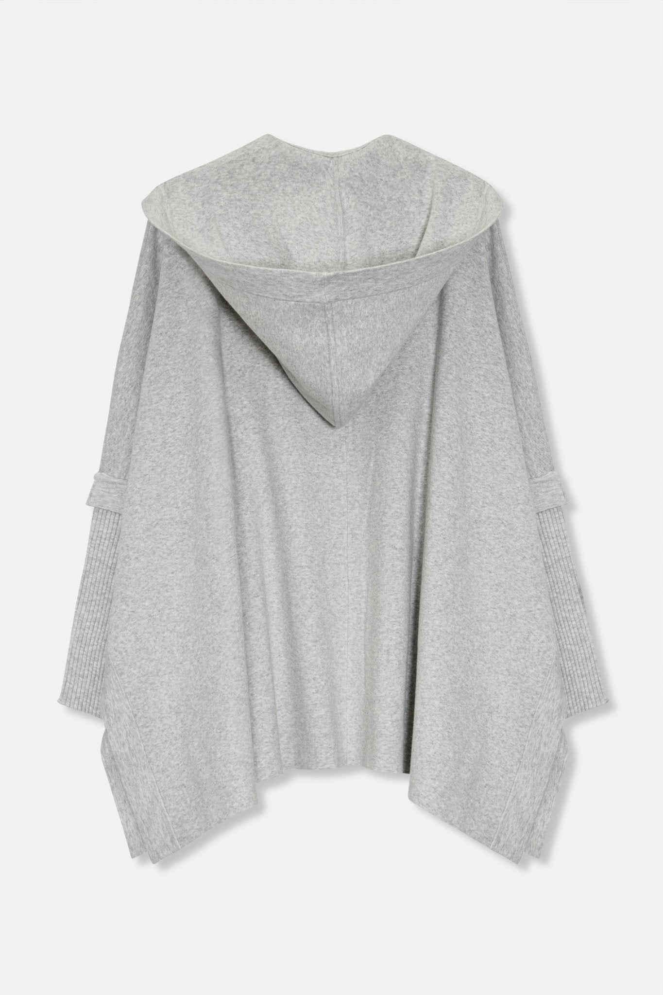 HARPER HOODED CAPE IN DOUBLE KNIT PIMA COTTON STRETCH