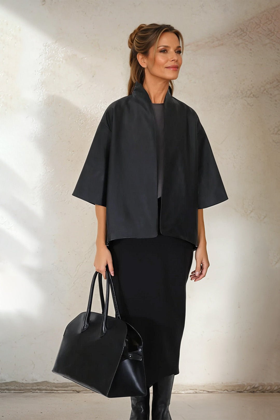 HEIDI JACKET IN LEATHER - Jarbo