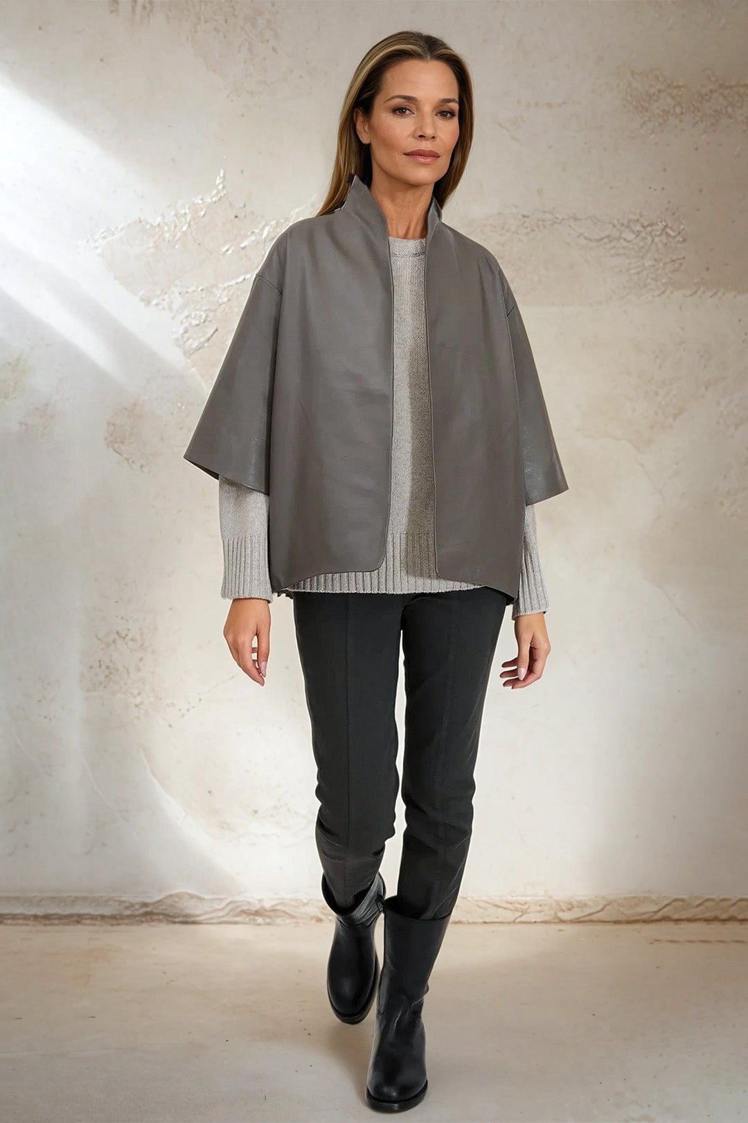 HEIDI JACKET IN LEATHER - Jarbo