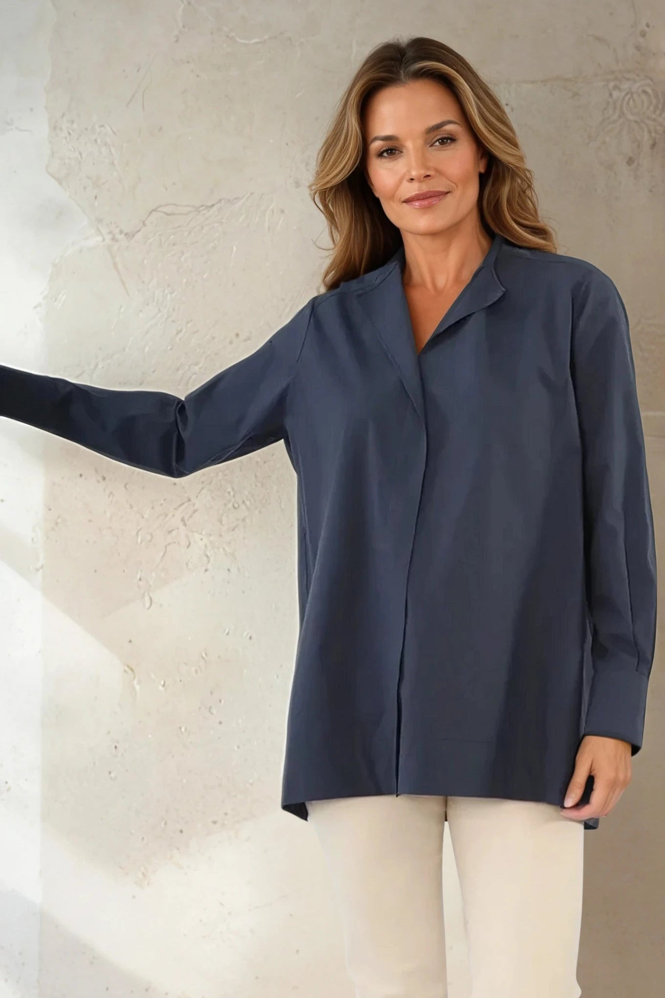 ILONA SHIRT IN ITALIAN COTTON POPLIN - Jarbo