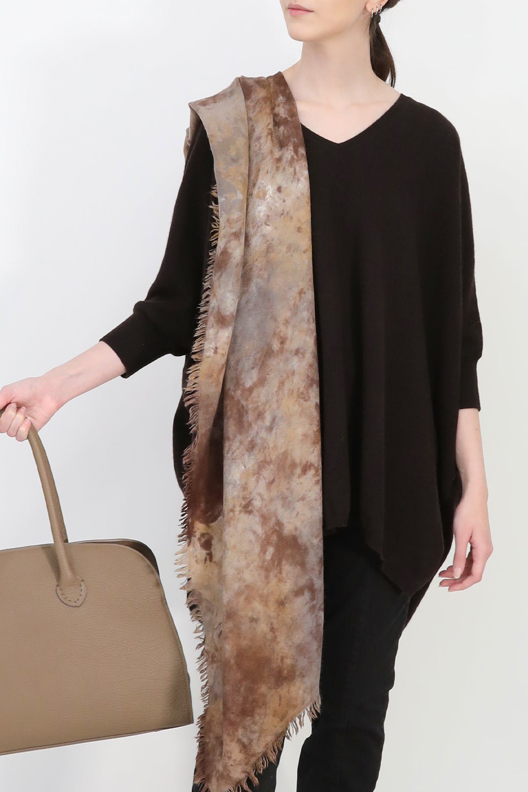 IRINA PONCHO IN PURE NEPALESE CASHMERE - Jarbo
