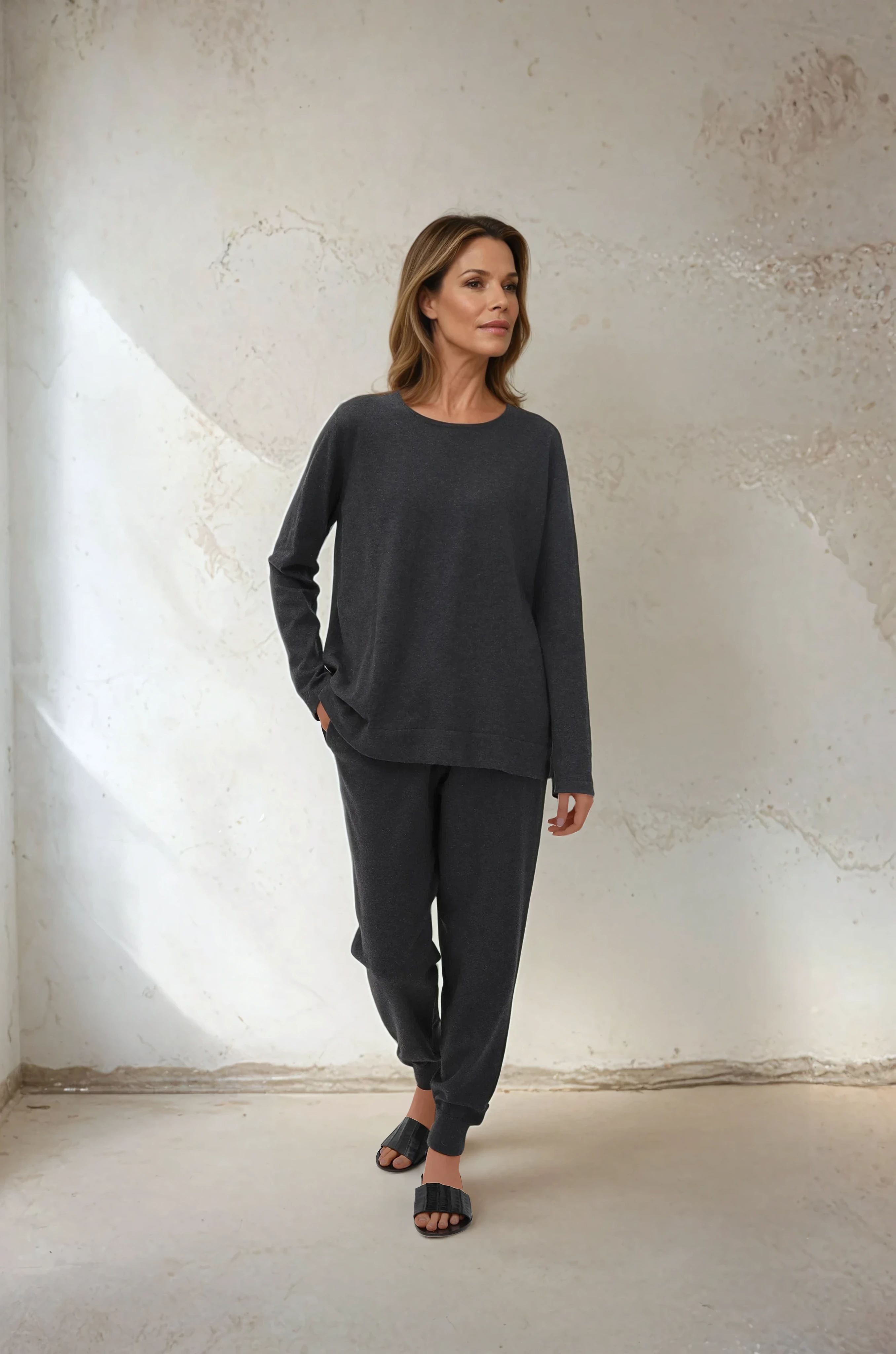 JOEY JOGGER PANT IN KNIT PIMA COTTON STRETCH - Jarbo