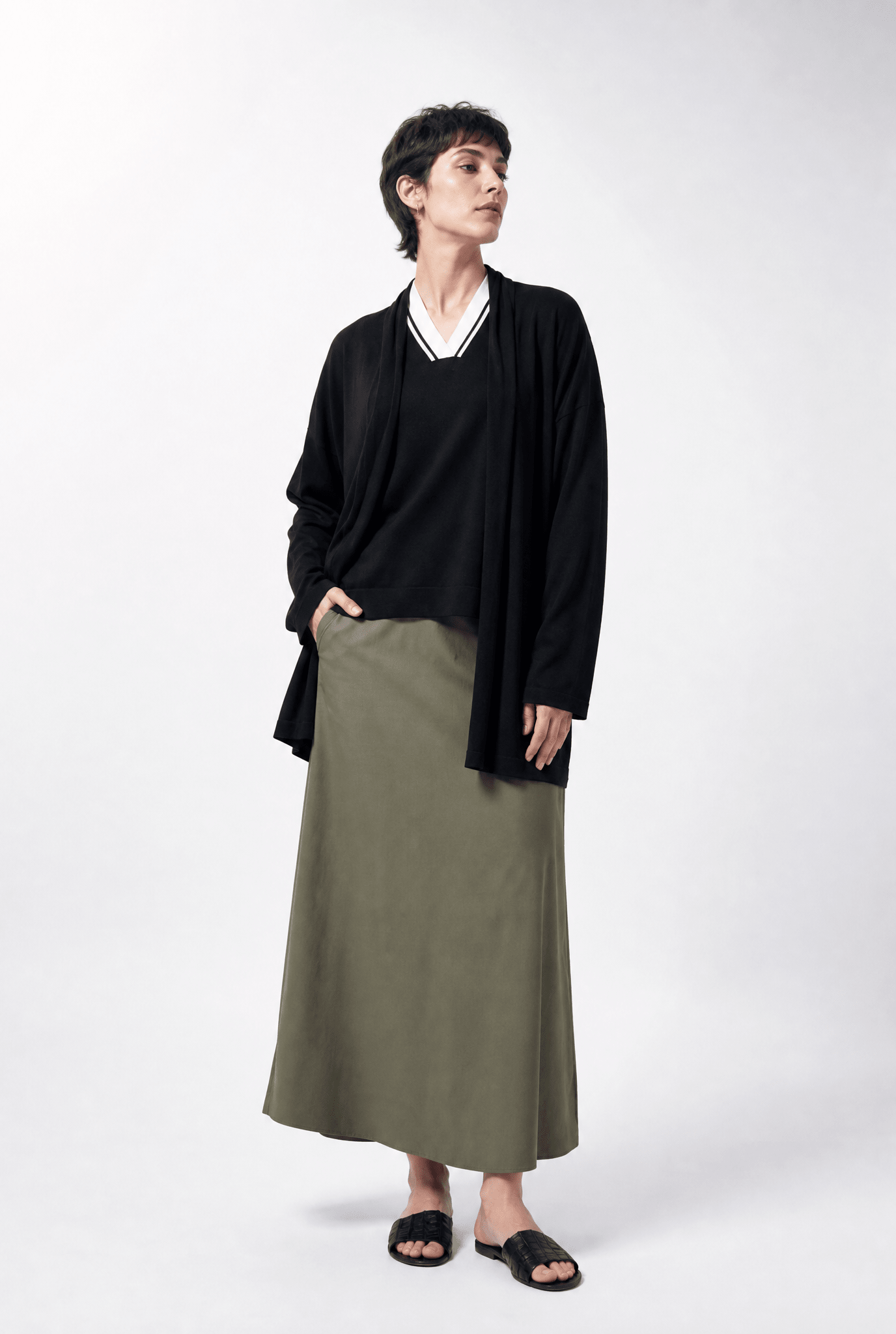 LANEY SKIRT IN ITALIAN FINE STRETCH COTTON - Jarbo