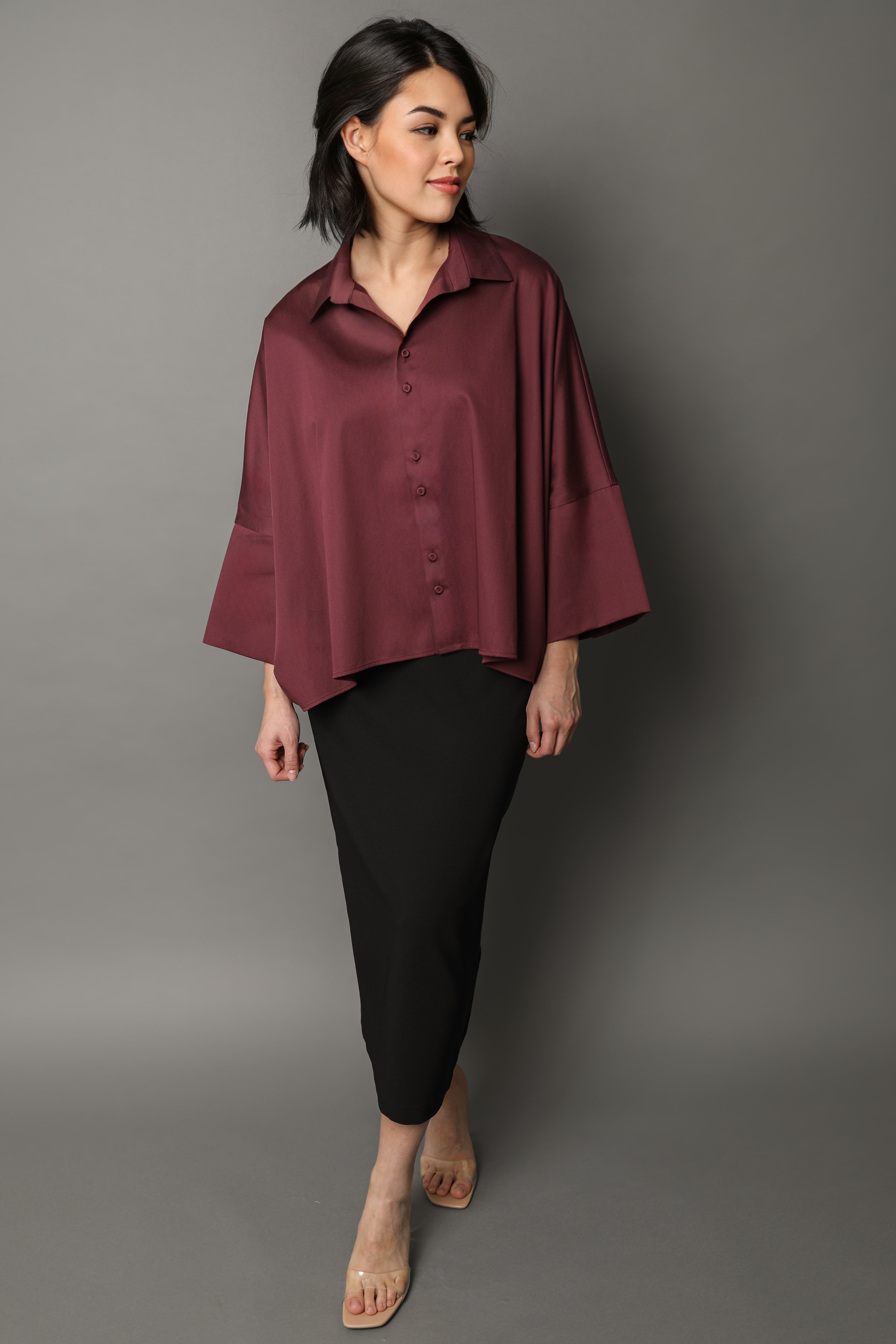 LAUREN PENCIL SKIRT IN ITALIAN STRETCH - Jarbo