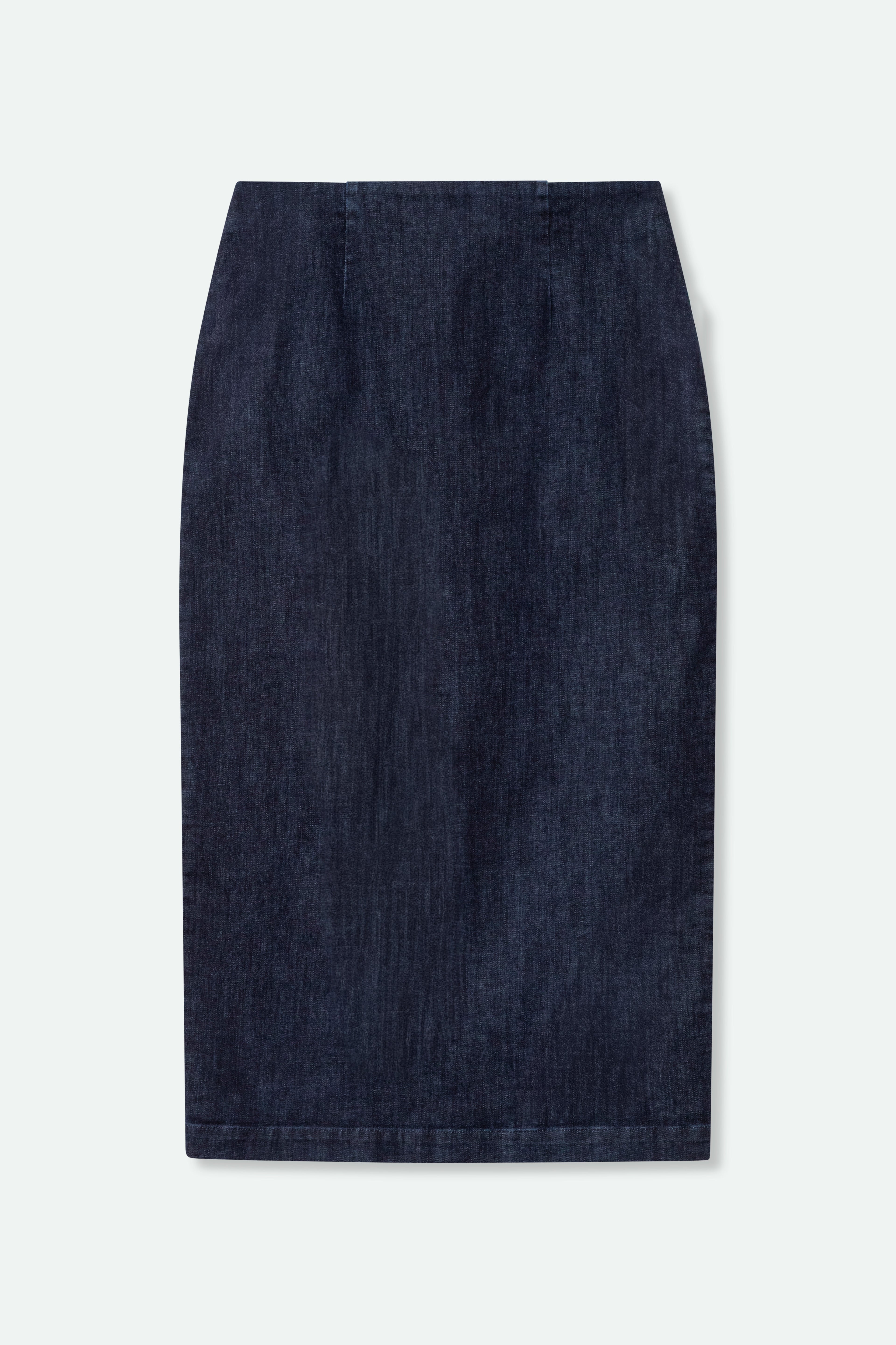 LAUREN PENCIL SKIRT IN ORGANIC ITALIAN DENIM STRETCH - Jarbo