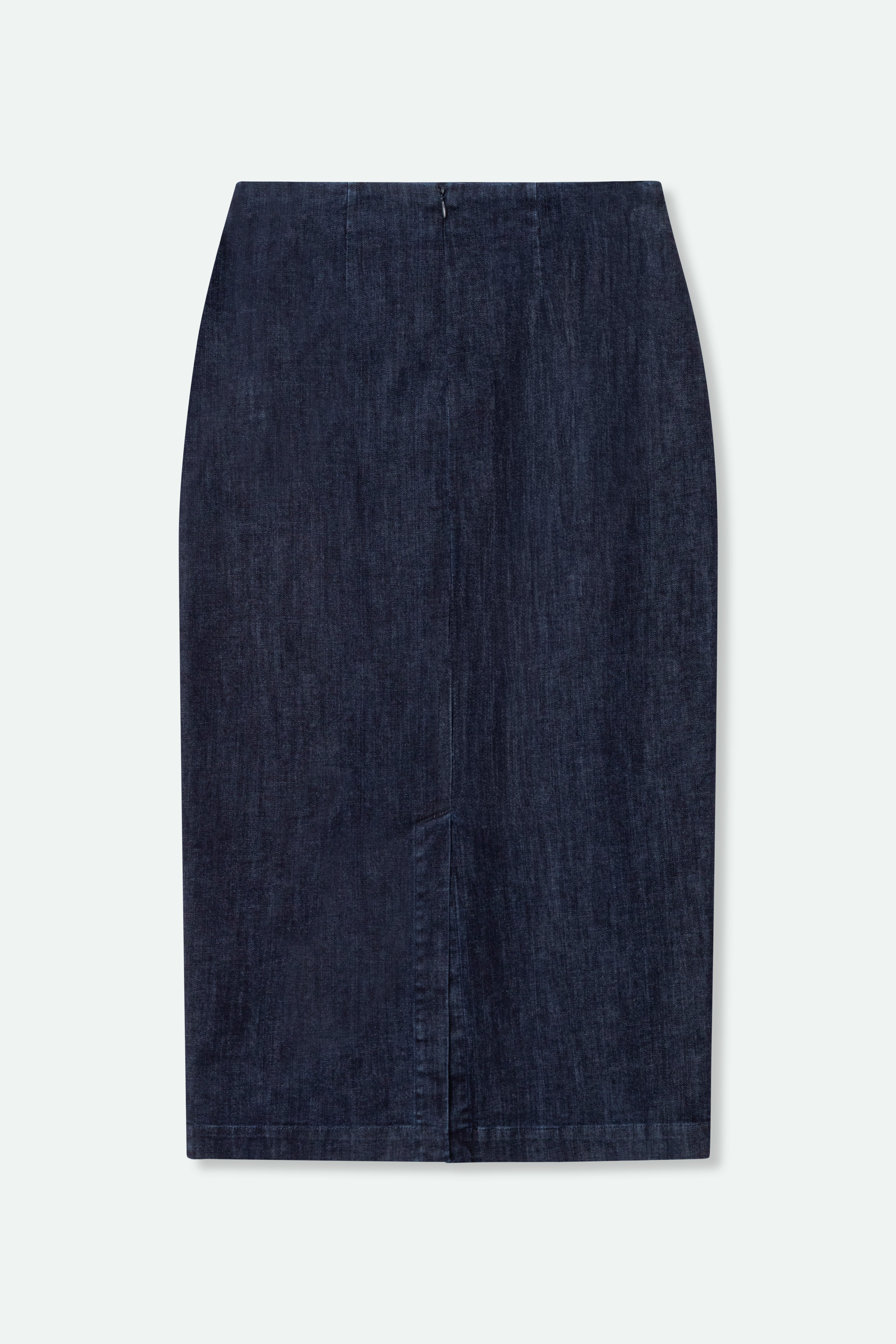 LAUREN PENCIL SKIRT IN ORGANIC ITALIAN DENIM STRETCH - Jarbo