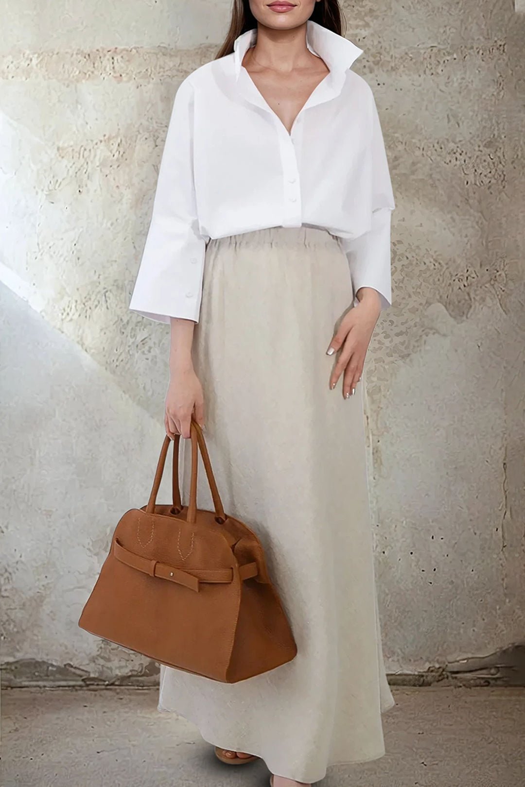 LEONORA BIAS SKIRT IN ITALIAN LINEN - Jarbo