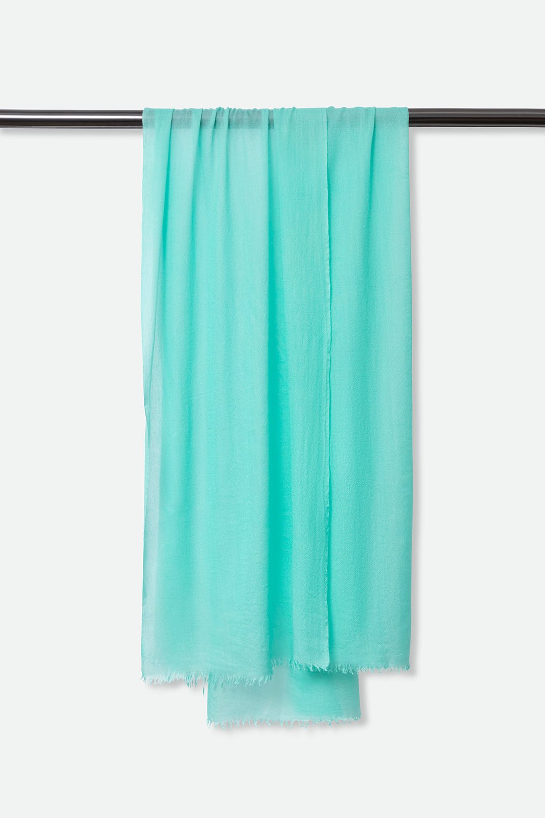 LIGHTWEIGHT SCARF IN HAND DYED CASHMERE SEA GLASS - Jarbo