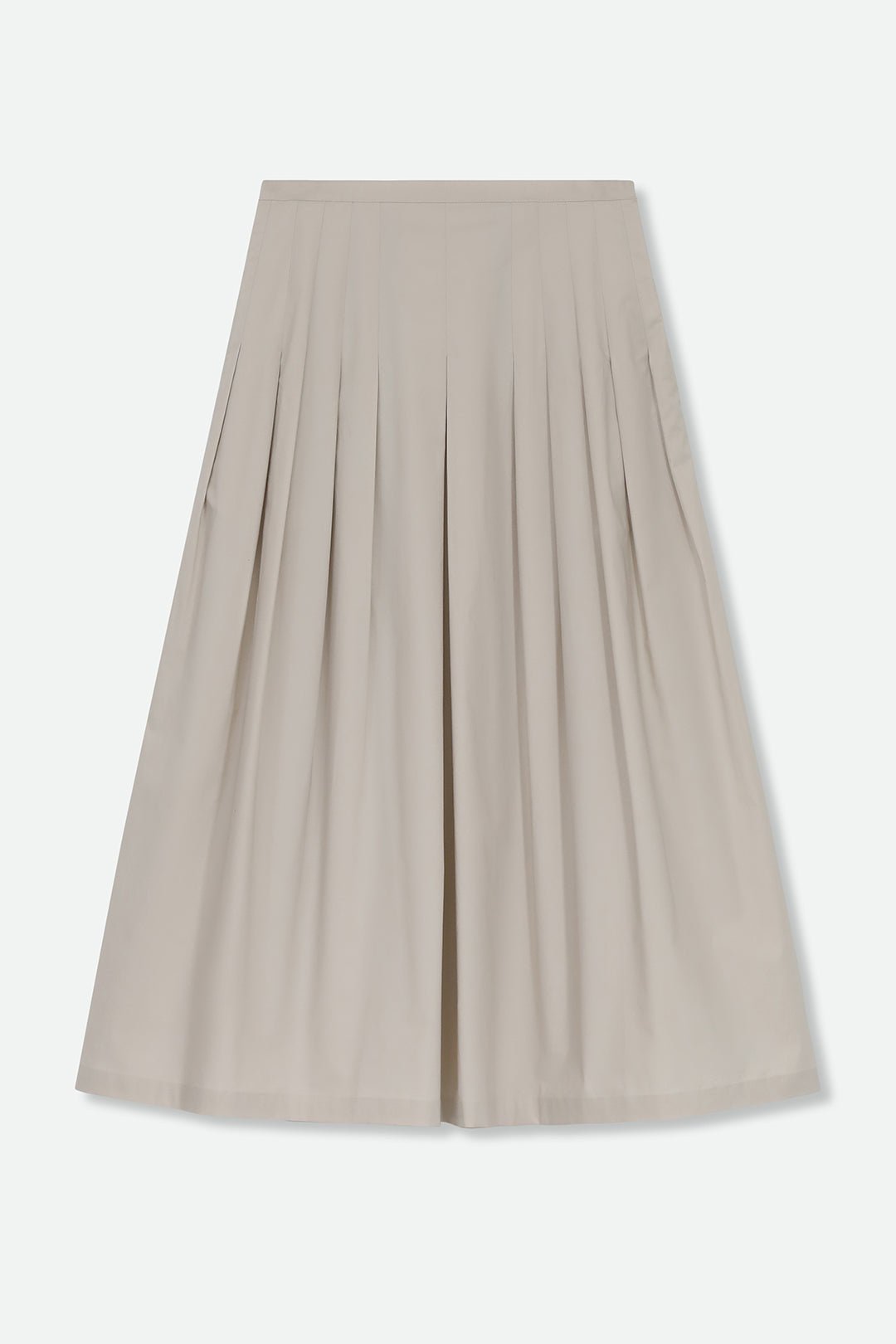 LILOU PLEATED SKIRT IN ITALIAN POPLIN STRETCH - Jarbo