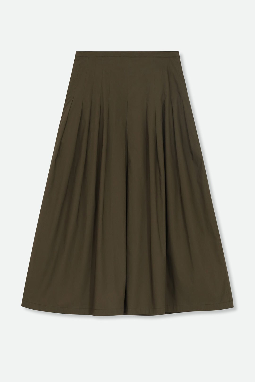 LILOU PLEATED SKIRT IN ITALIAN POPLIN STRETCH - Jarbo