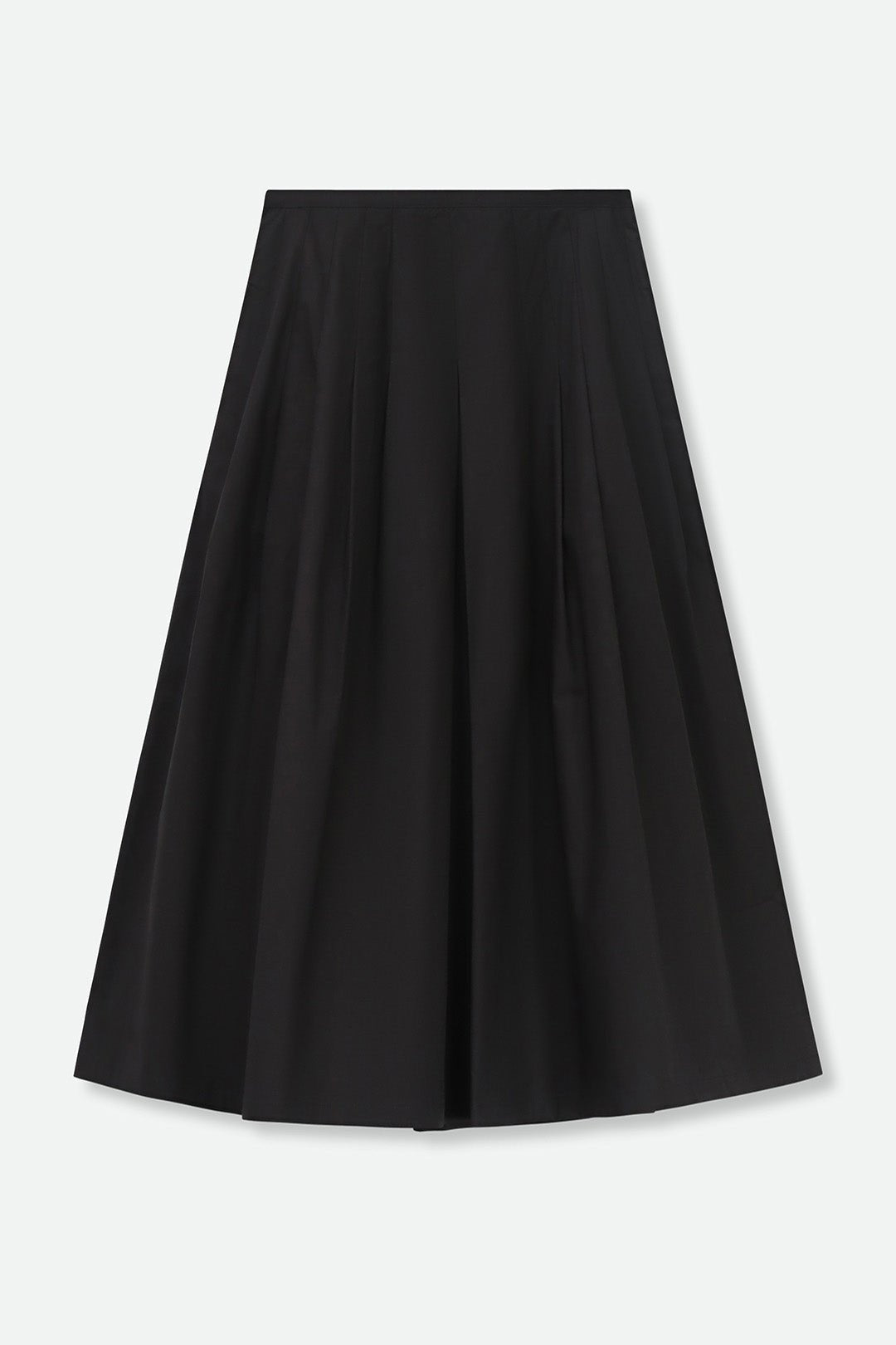 LILOU PLEATED SKIRT IN ITALIAN POPLIN STRETCH - Jarbo
