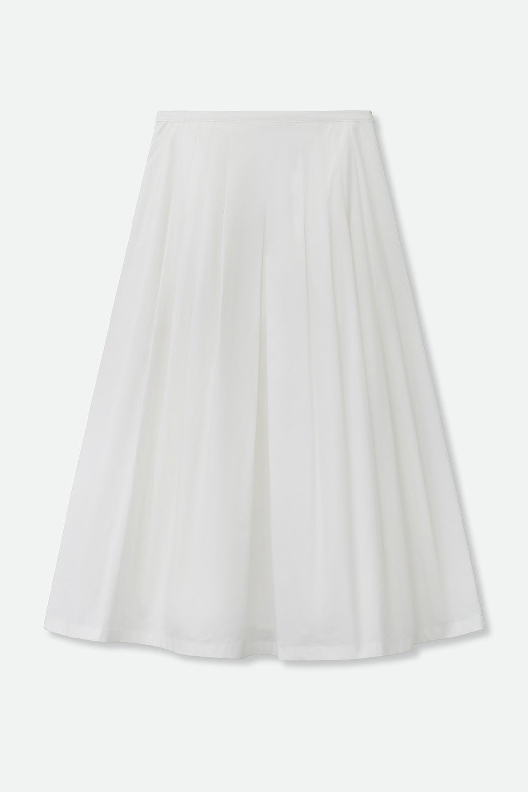 LILOU PLEATED SKIRT IN ITALIAN POPLIN STRETCH - Jarbo