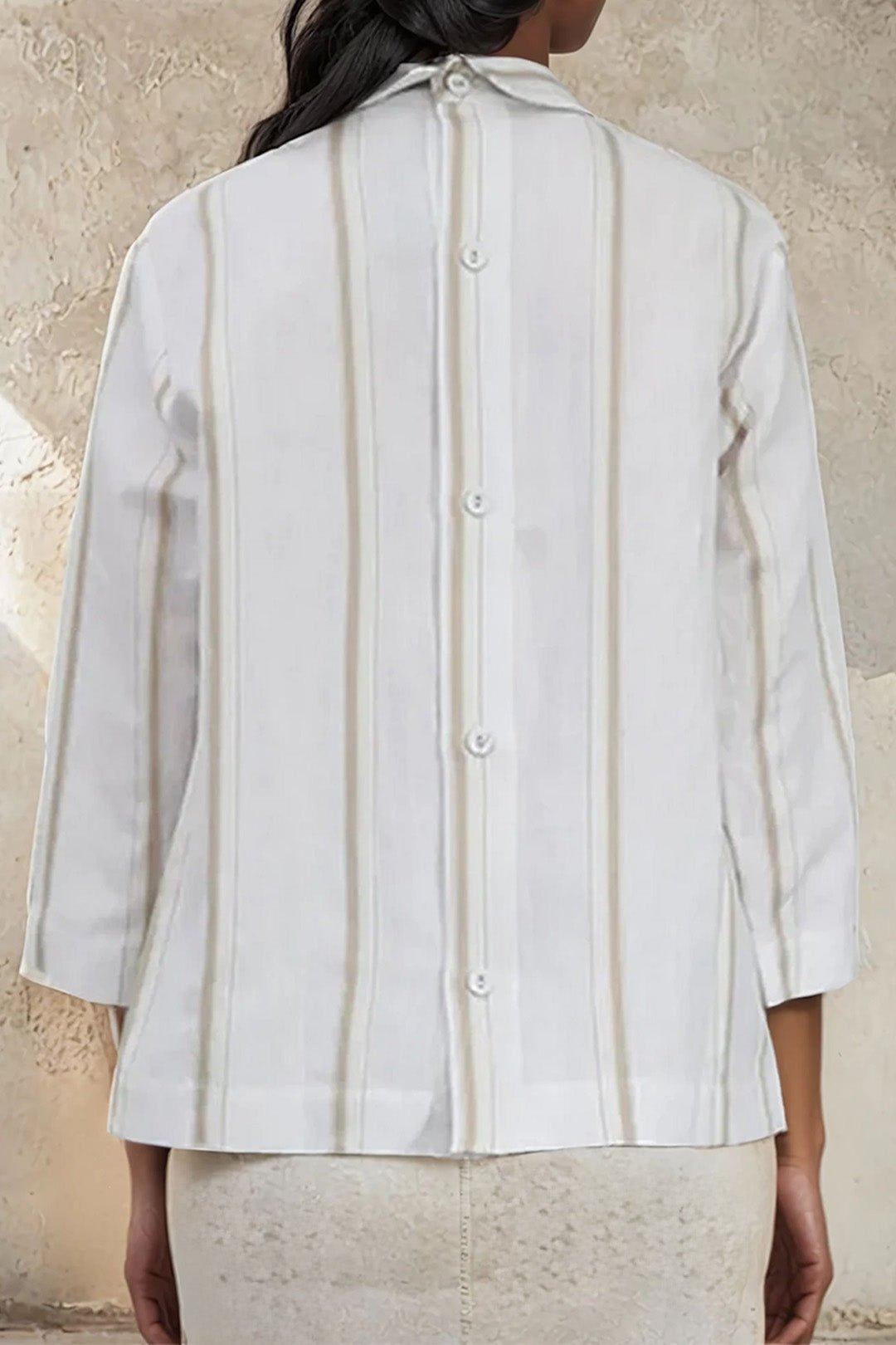 LILY PATCH POCKET 3/4 LIGHTWEIGHT JACKET IN LINEN - COTTON - Jarbo