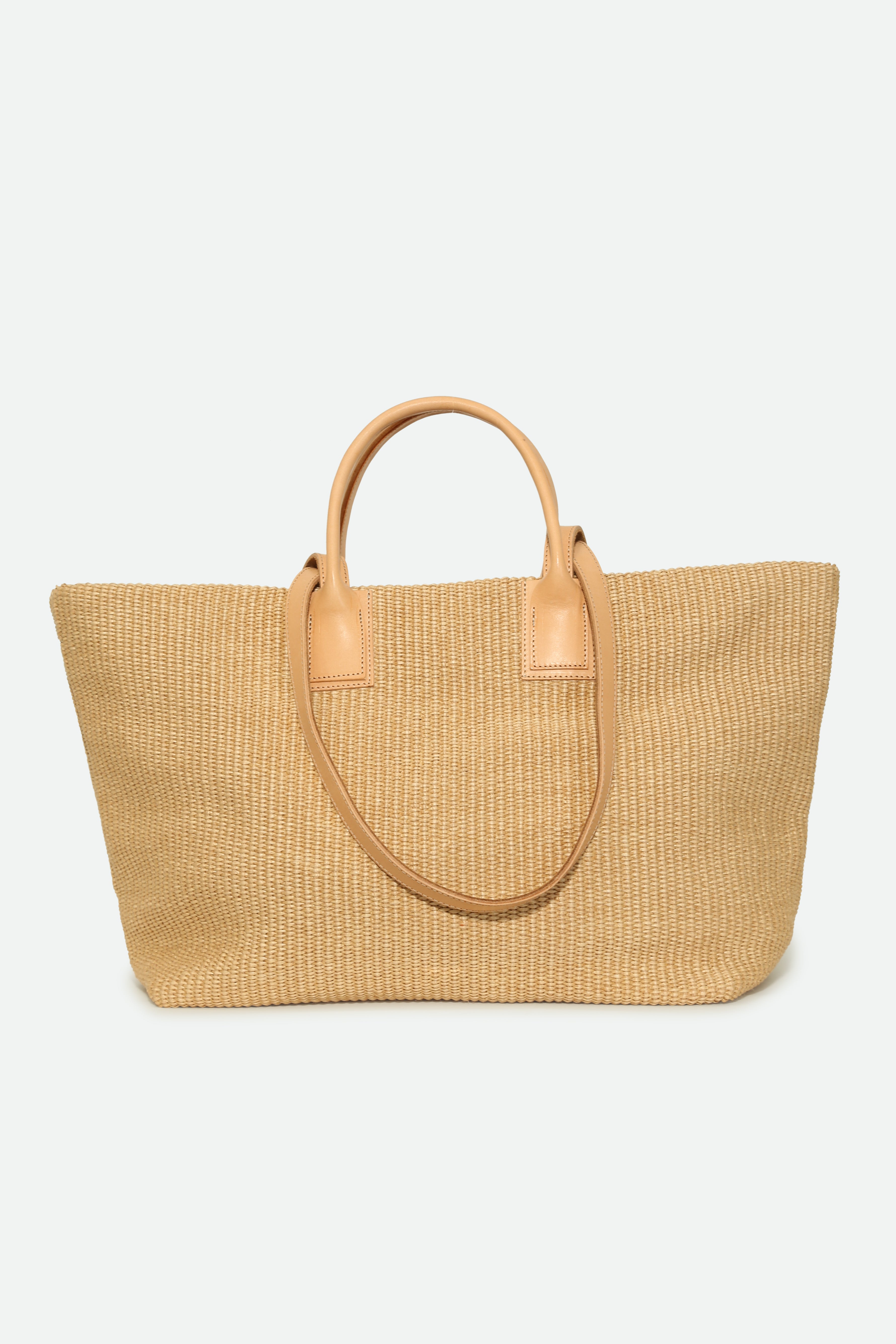 LISBON LARGE ITALIAN TOTE IN NATURAL