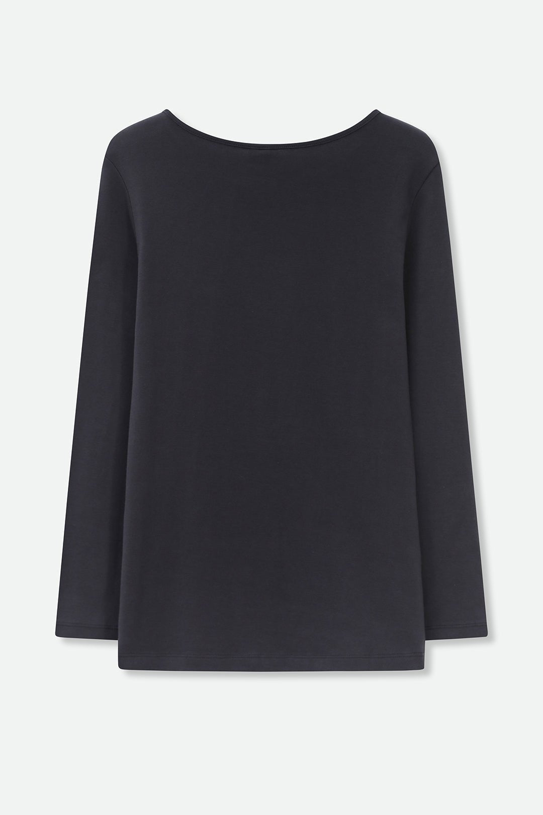 LONG SLEEVE BATEAU NECK IN PIMA COTTON STRETCH - Jarbo