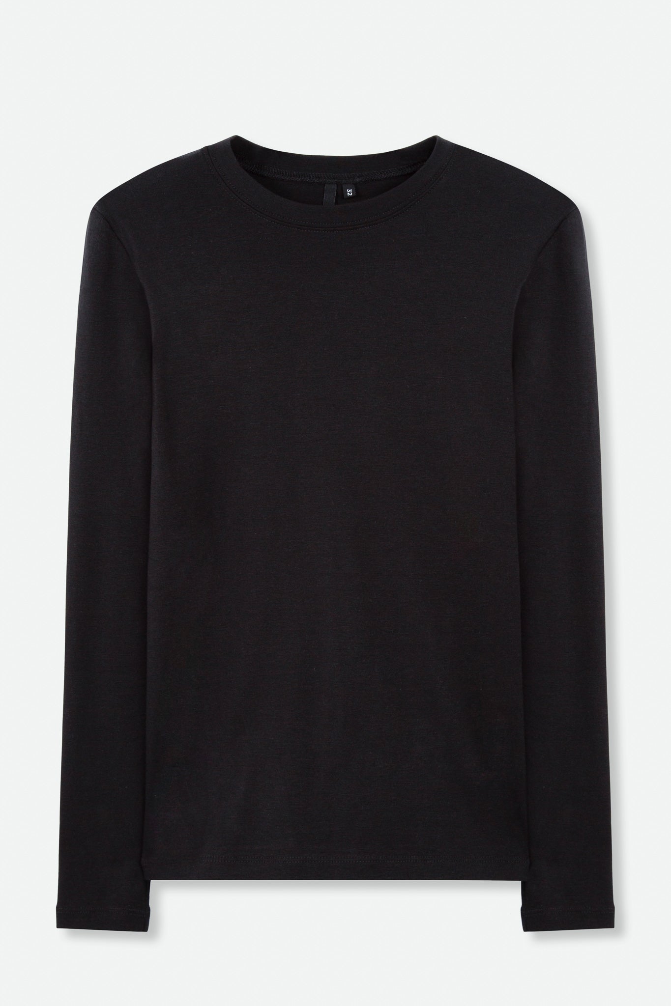 LONG SLEEVE CREW IN PIMA COTTON STRETCH