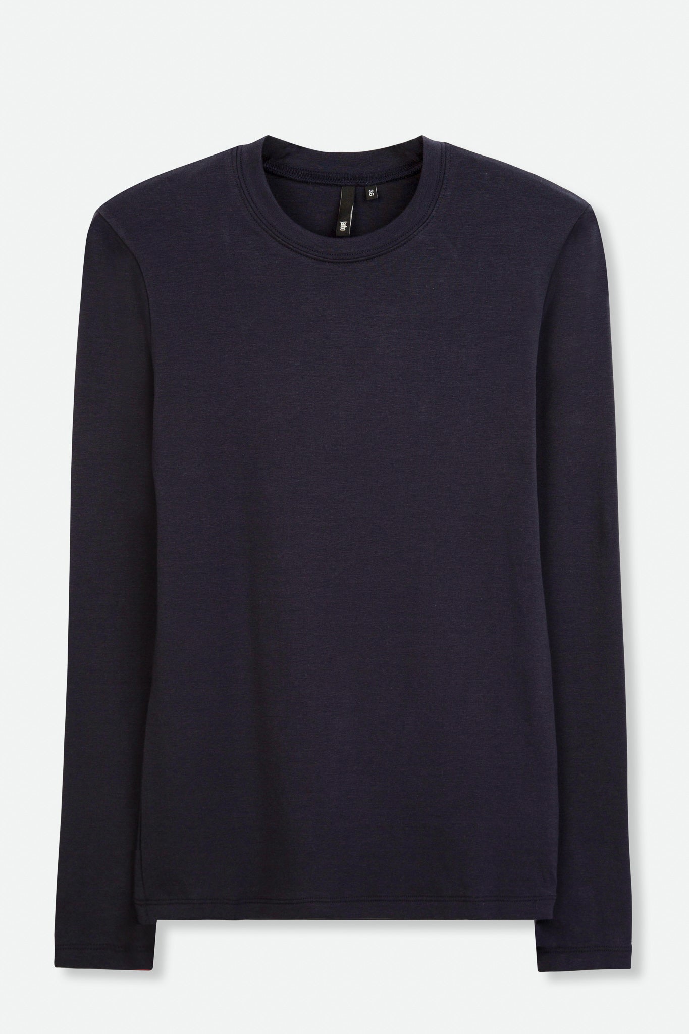 LONG SLEEVE CREW IN PIMA COTTON STRETCH