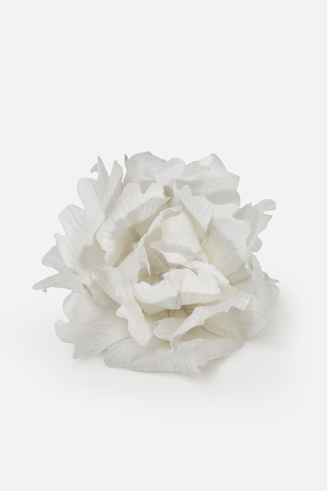 LOTUS FLOWER PIN AND CLIP IN HANDCRAFTED ITALIAN LINEN - Jarbo