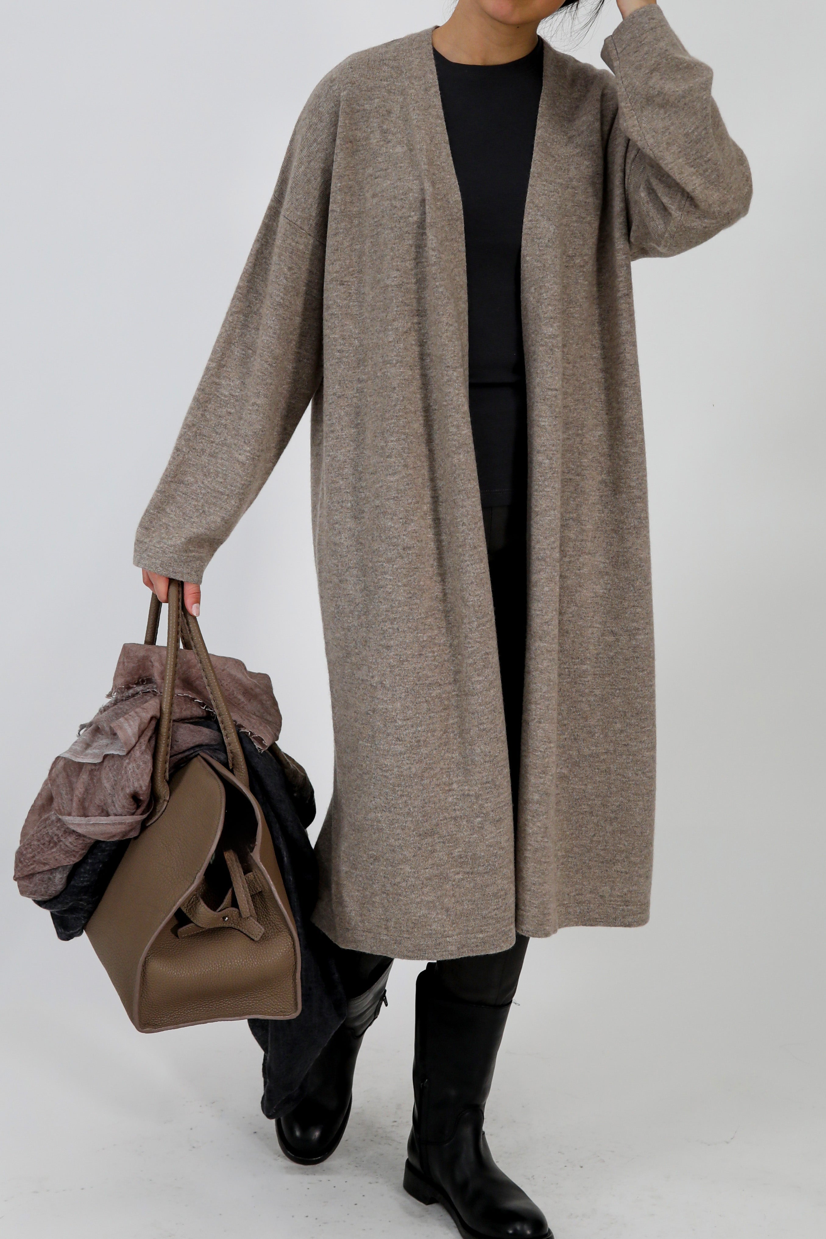 LYON LONG CARDIGAN IN CASHMERE - Jarbo