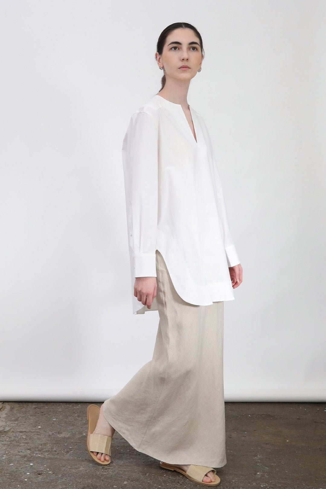 MARAKESH TUNIC SHIRT IN ITALIAN COTTON STRETCH - Jarbo