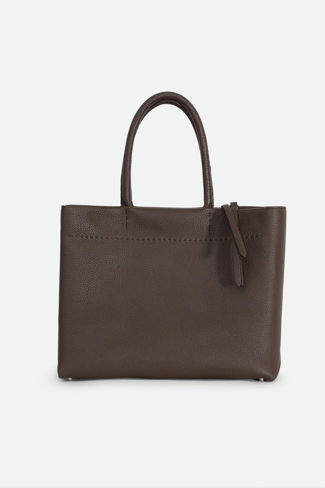 MARCEL HANDBAG IN ITALIAN LEATHER CHOCOLATE - Jarbo