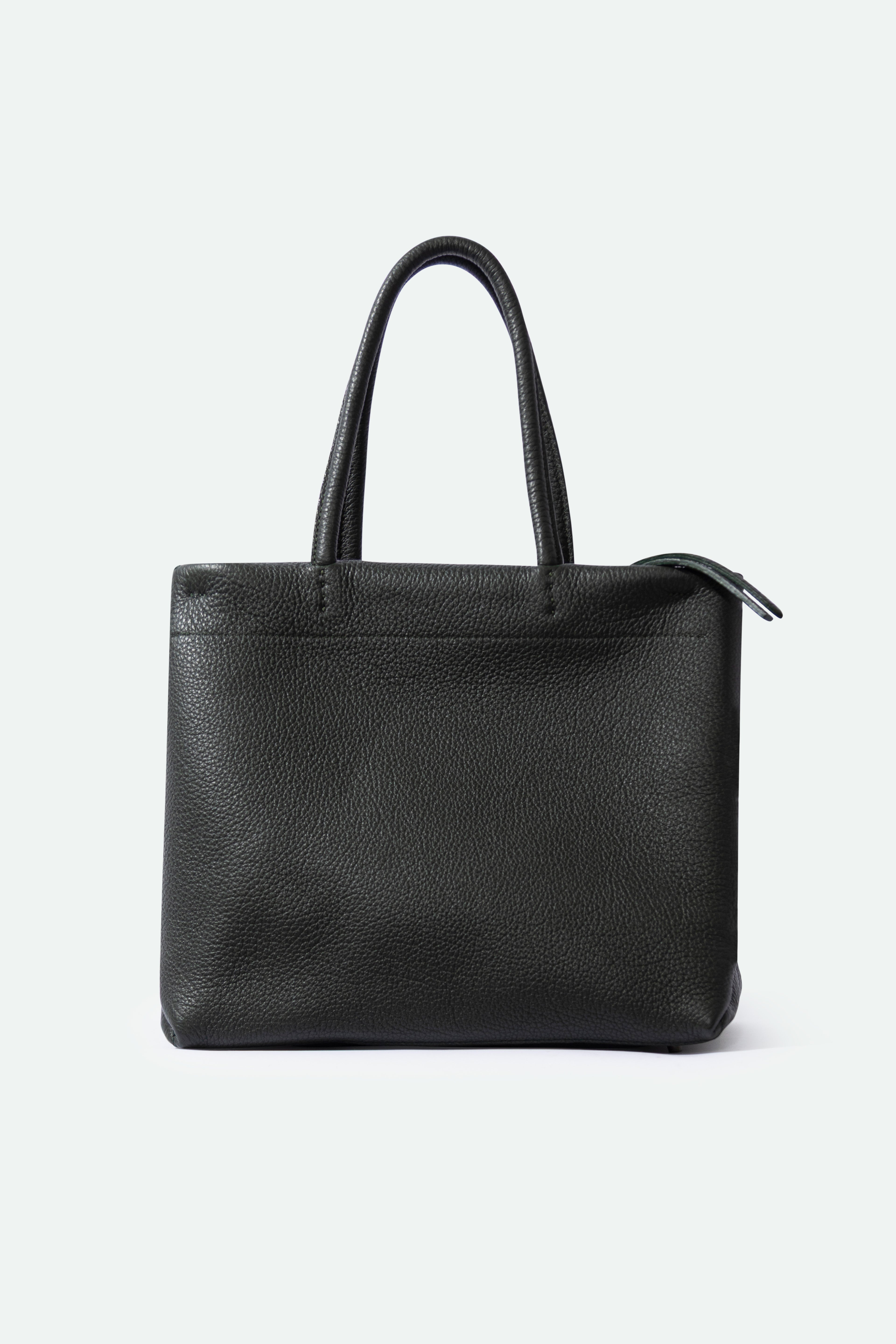 MARCEL HANDBAG IN ITALIAN LEATHER FOREST - Jarbo