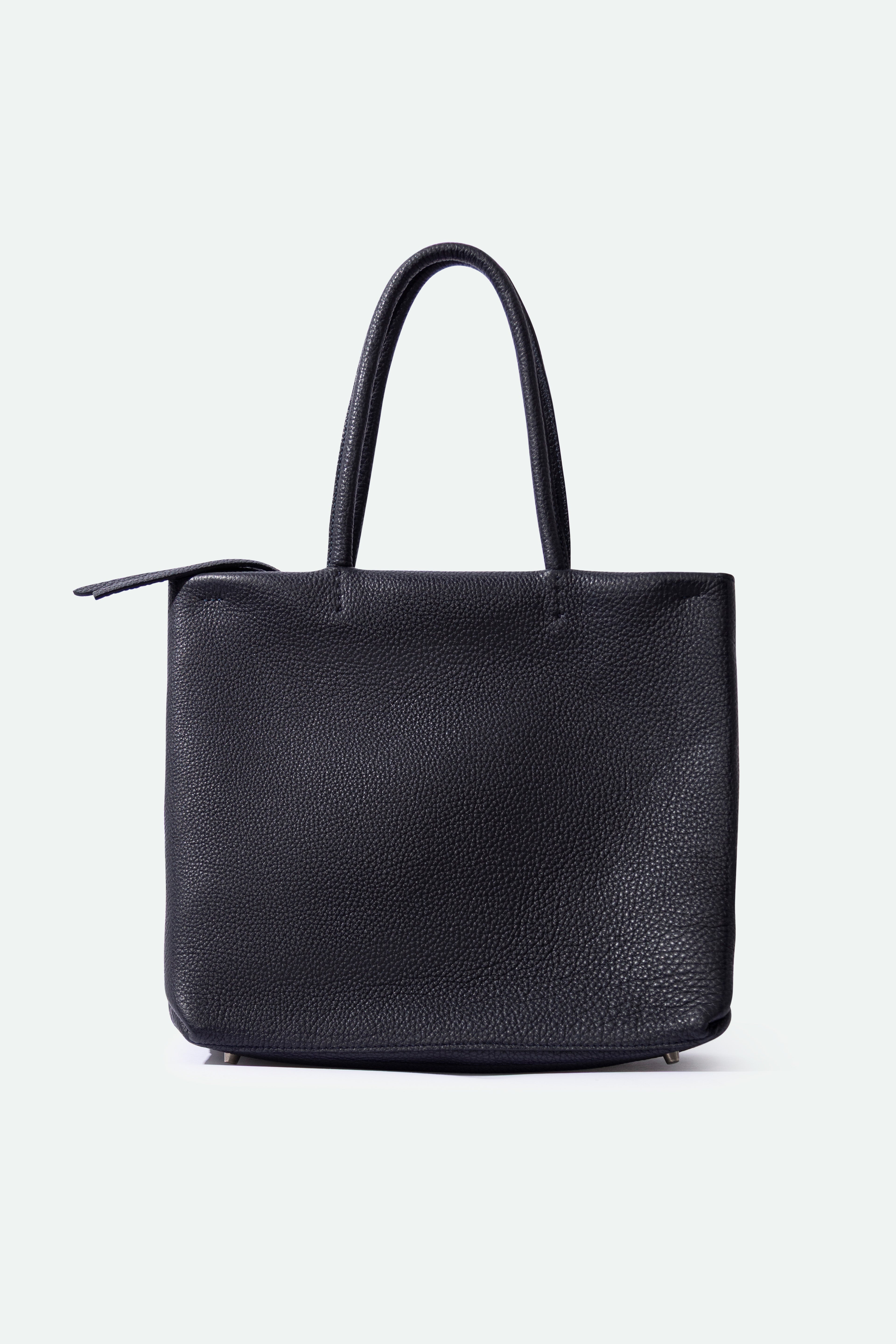 MARCEL HANDBAG IN ITALIAN LEATHER NAVY - Jarbo