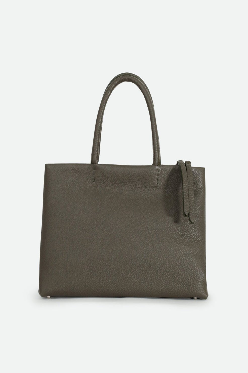MARCEL HANDBAG IN ITALIAN LEATHER OLIVE - Jarbo