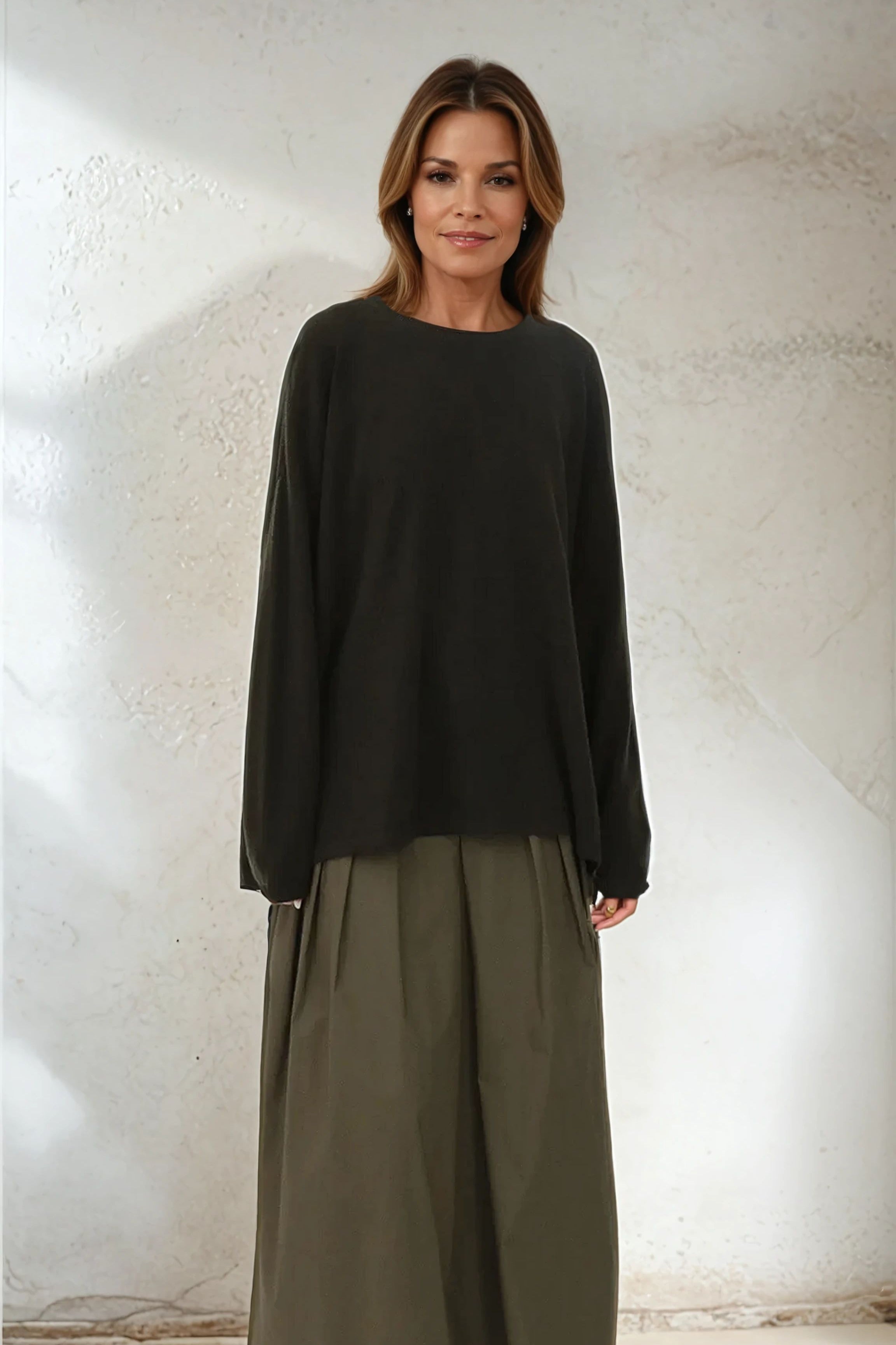 MARLOW OVERSIZED BOXY CREW IN CASHMERE BLEND - Jarbo