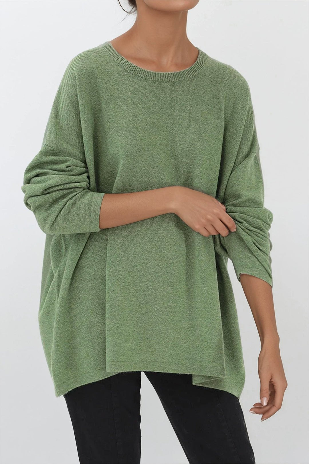 MARLOW OVERSIZED BOXY CREW IN CASHMERE BLEND - Jarbo
