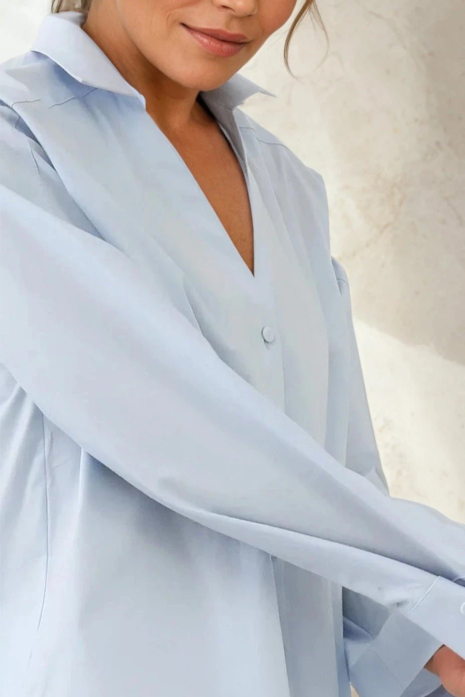 MARY DOLMAN SHIRT IN ITALIAN COTTON STRETCH - Jarbo