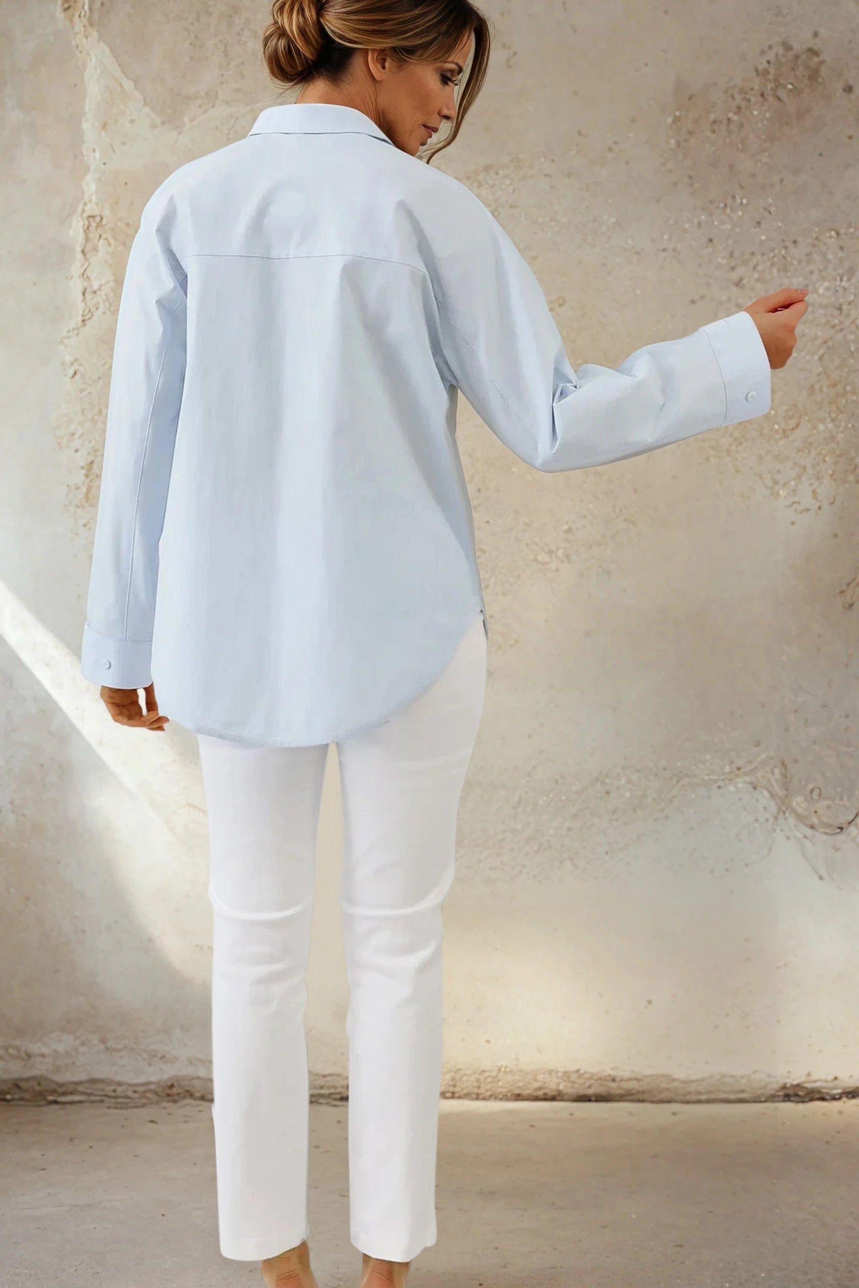 MARY DOLMAN SHIRT IN ITALIAN COTTON STRETCH - Jarbo